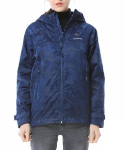 ORORO Heated Women Camo Heated Jacket - Navy (Discontinued)