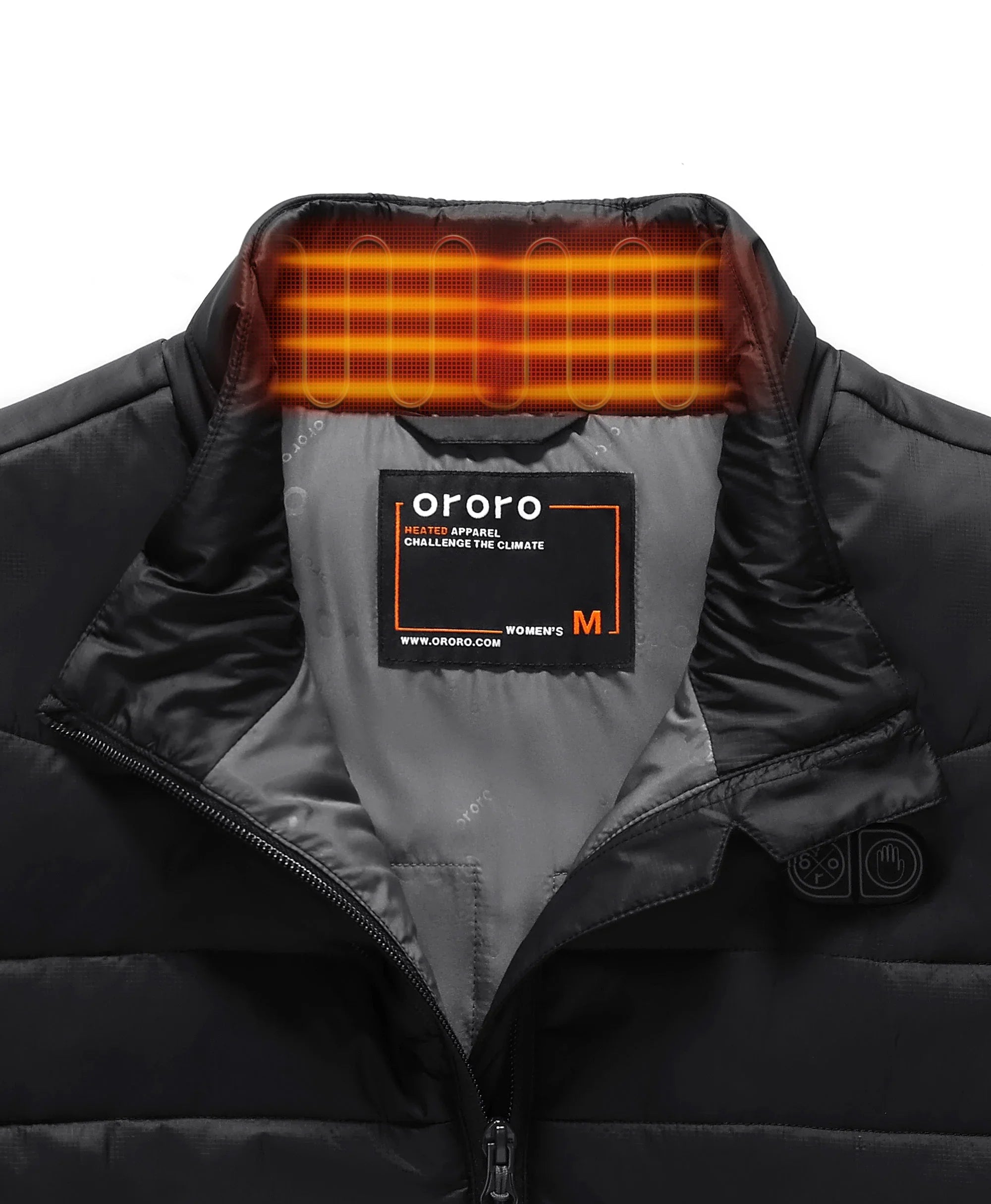 ORORO Heated (Open-box) SureWarm® Women's 7-Zone Dual-Control Classic Pro Heated Vest (Lower Back Heating) (Battery Set Not Included) - Image 30