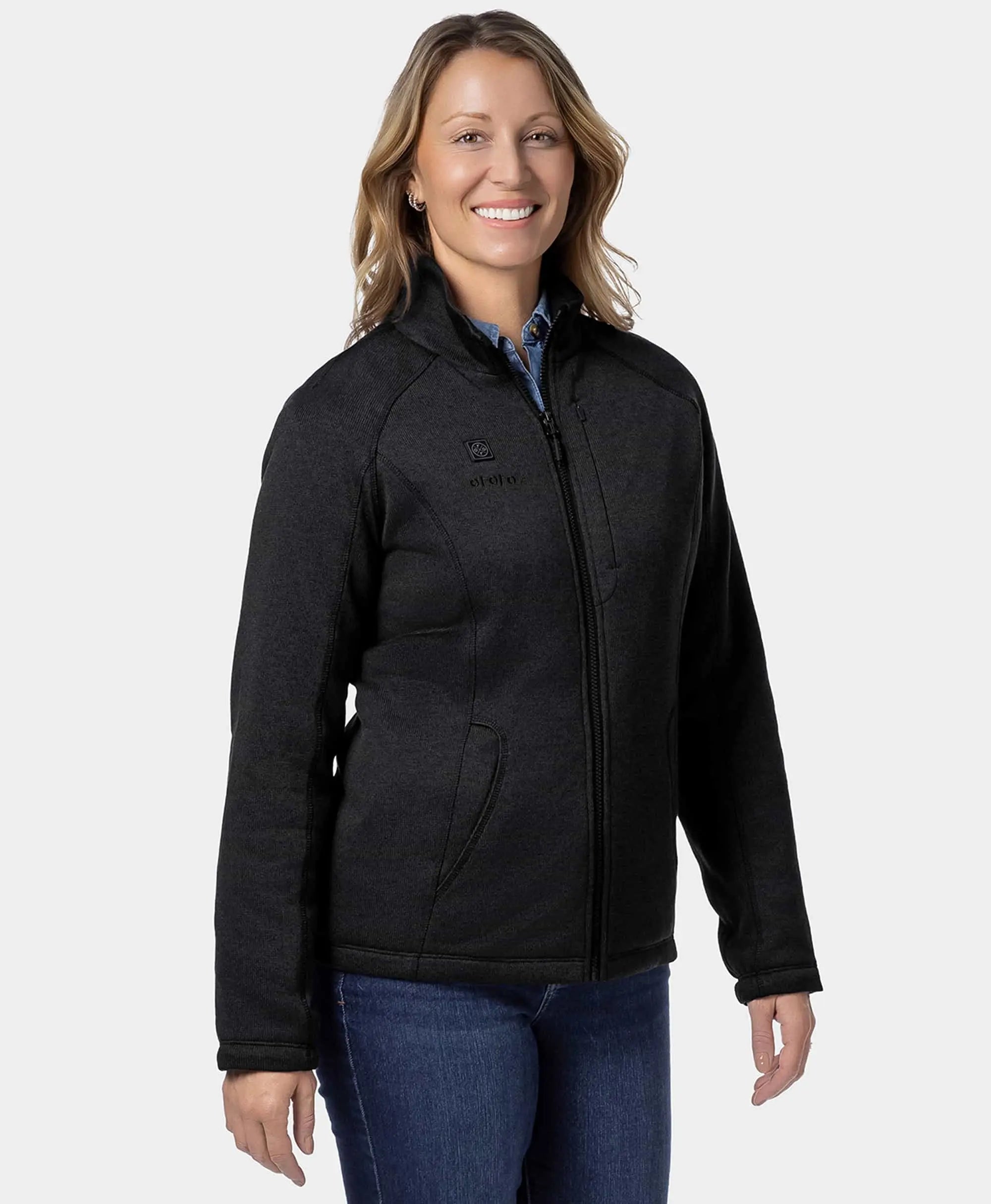 ORORO Heated (Open-box) Augusta Tournament Women's 4-Zone Heated Sweater Fleece Jacket (Battery Set Not Included) - Image 17