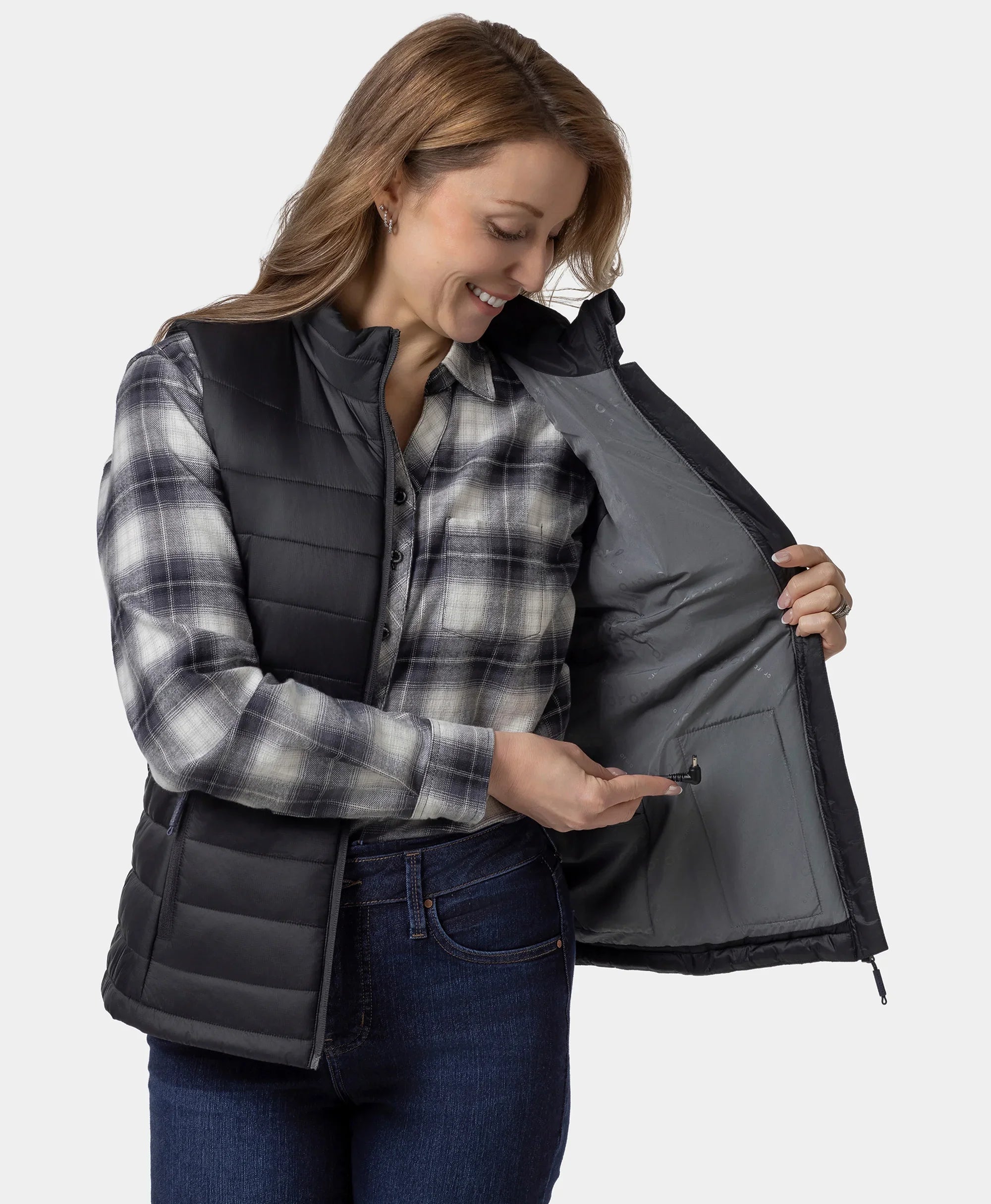 ORORO Heated (Open-box) SureWarm® Women's 7-Zone Dual-Control Classic Pro Heated Vest (Battery Set Not Included) - Image 8