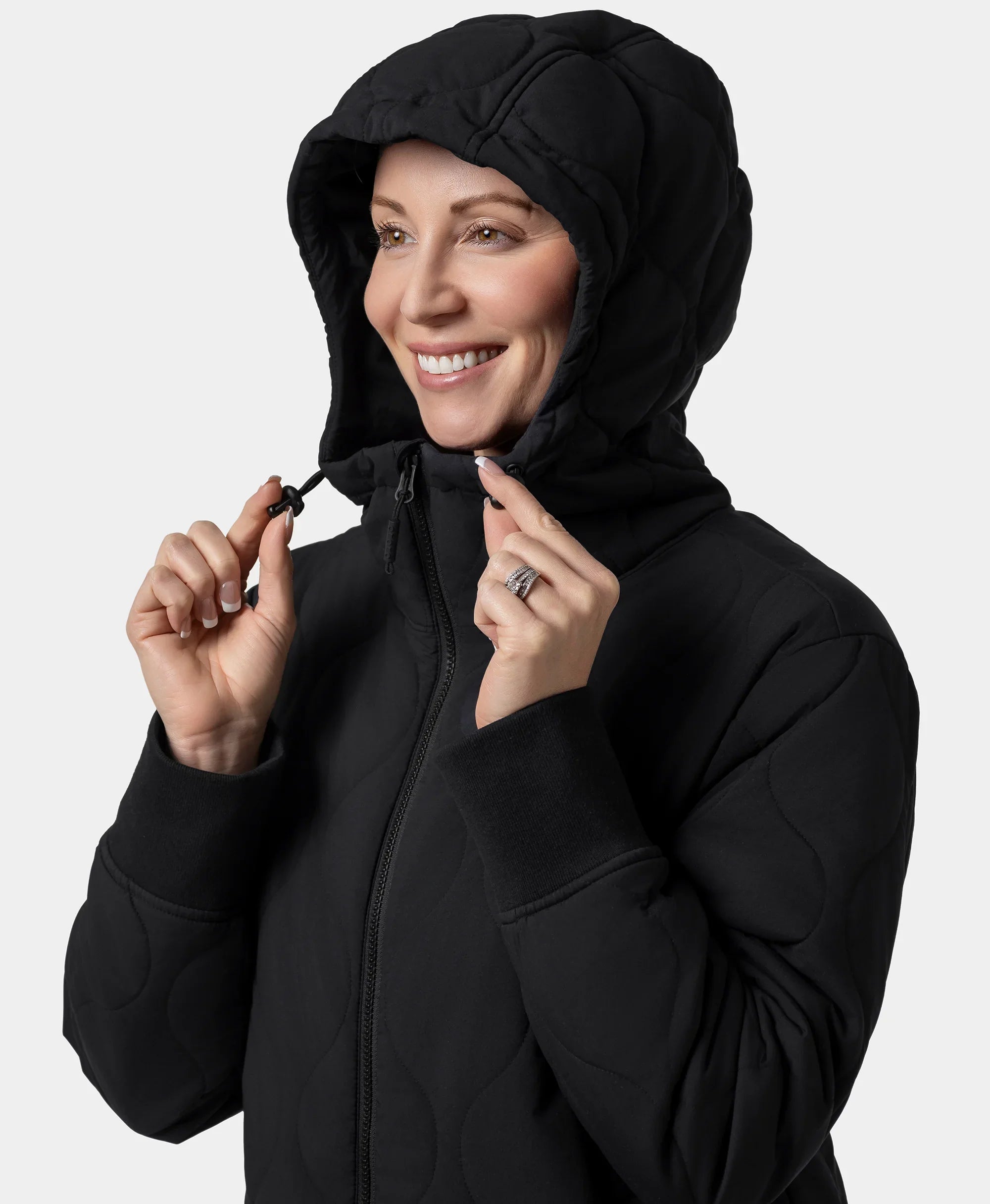 ORORO Heated (Open-box) Stargazer Women's Heated Quilted Hoodie Jacket (Battery Set Not Included) - Image 24