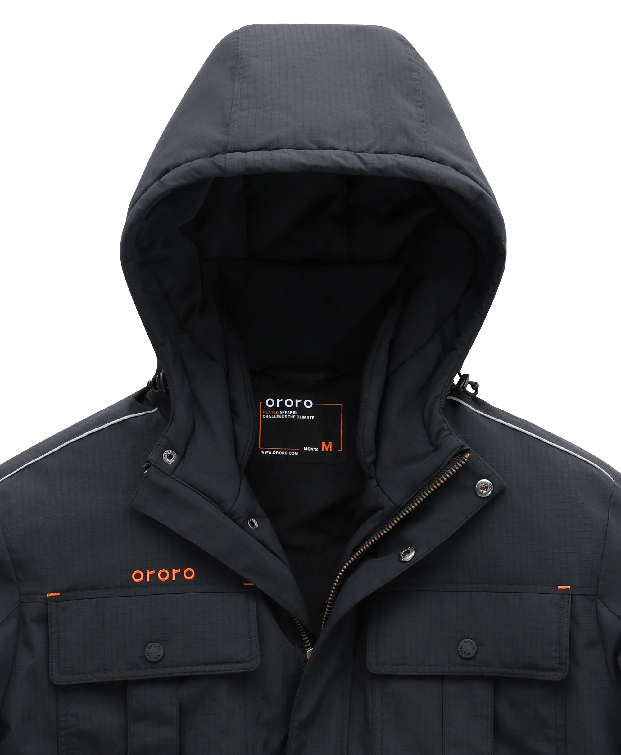 ORORO Heated (Open-box) Missoula SureWarm® Men's 6-Zone Dual-Control Dual-Source Heated Jacket (Battery Set Not Included) - Image 16