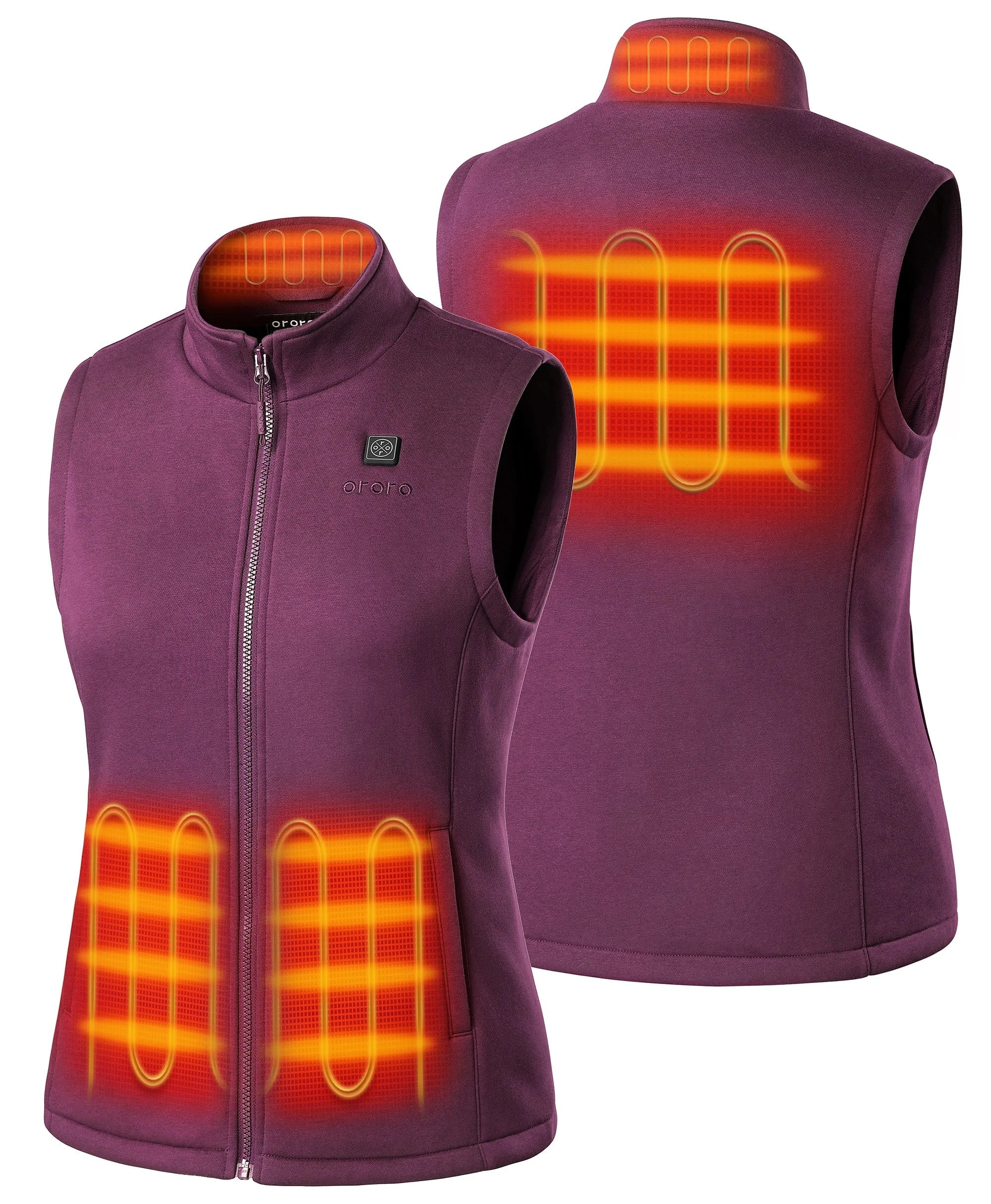 ORORO Heated Women's Heated Fleece Vest - Image 34