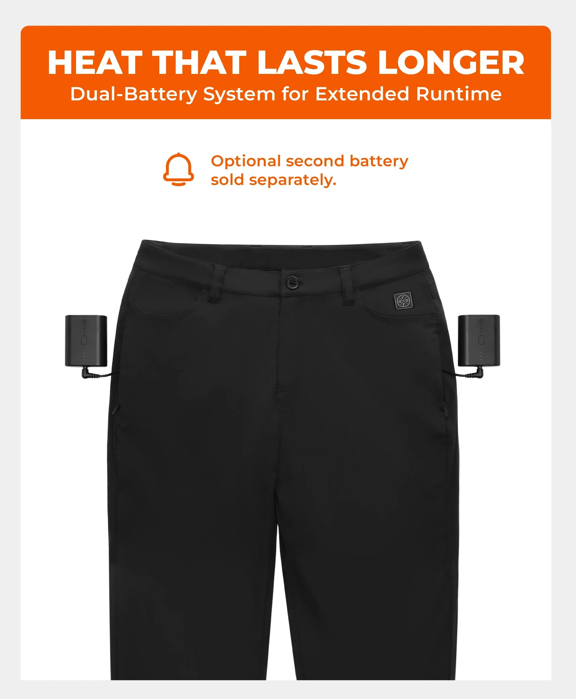 ORORO Heated Hudson Women's Heated Casual Pants (Apparel Only) - Image 5