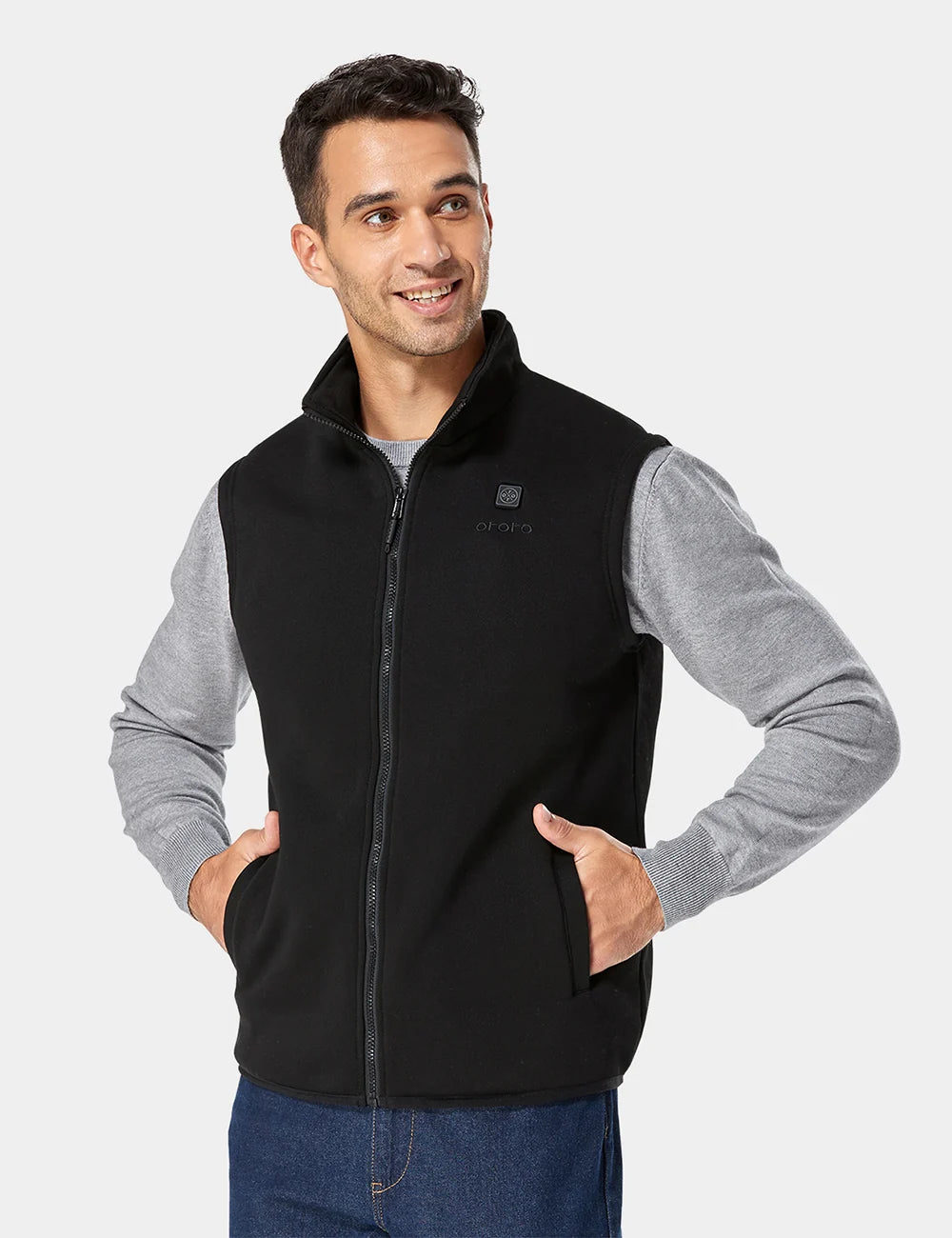 ORORO Heated (Open-box) Men's Heated Fleece Vest (Battery Set Not Included) - Image 3
