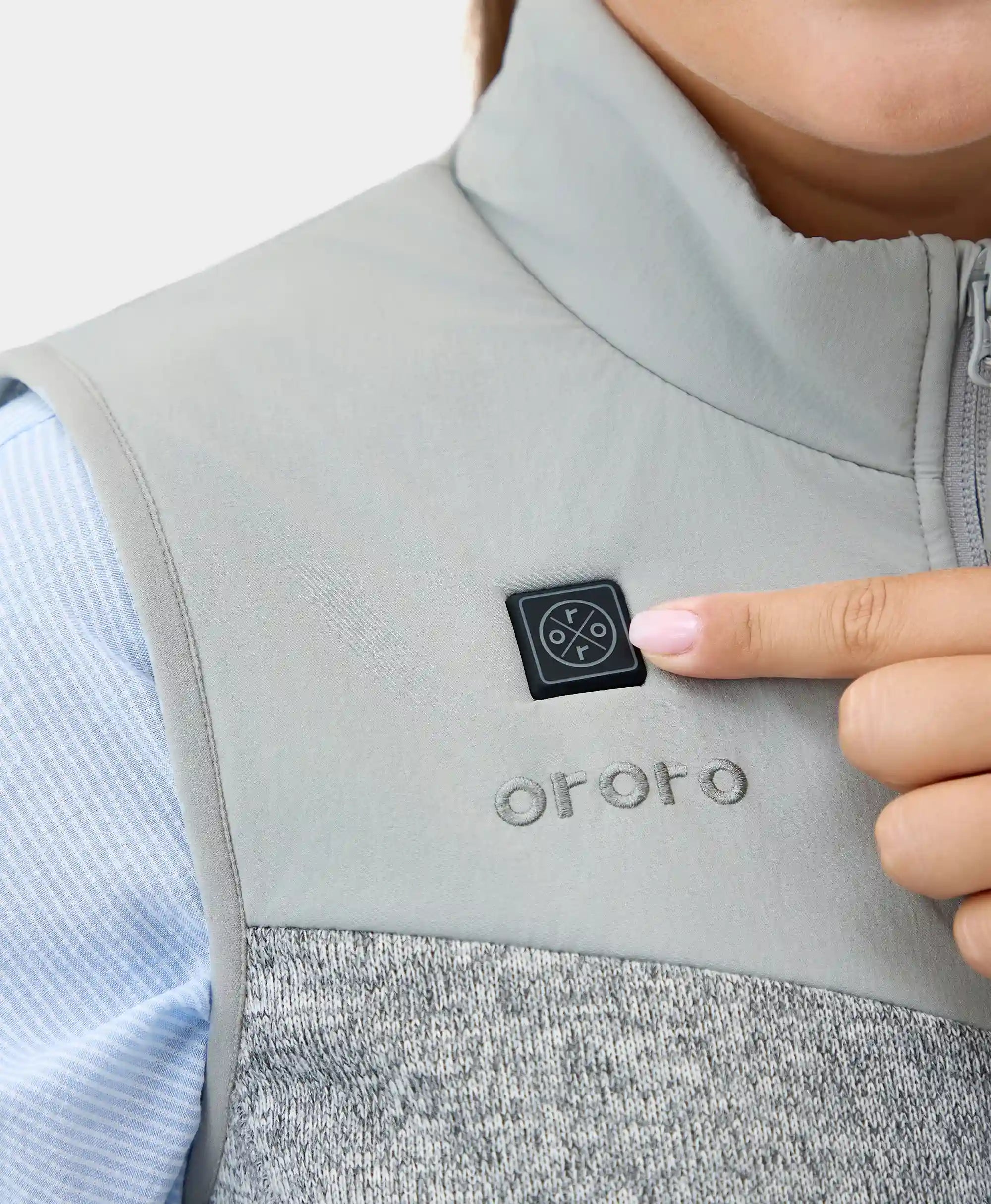 ORORO Heated Augusta Women's Heated Sweater Fleece Vest (Apparel Only) - Image 9