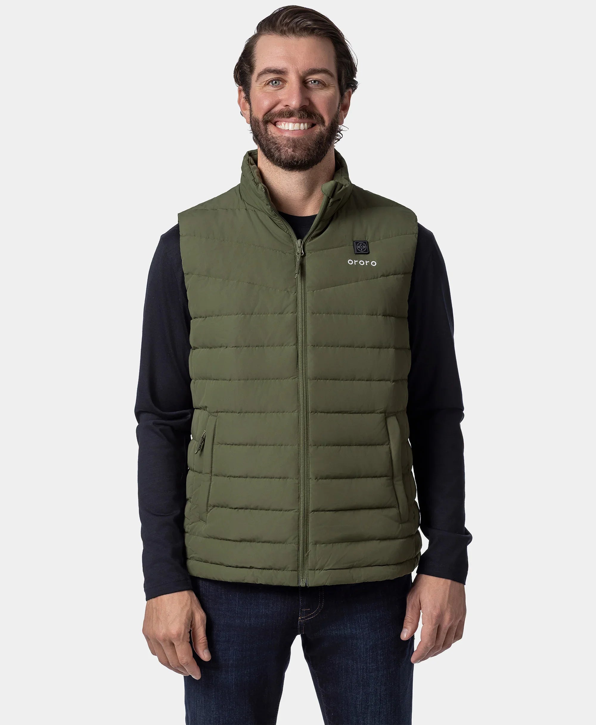 ORORO Heated Men's Heated Lightweight Down Vest - Image 16