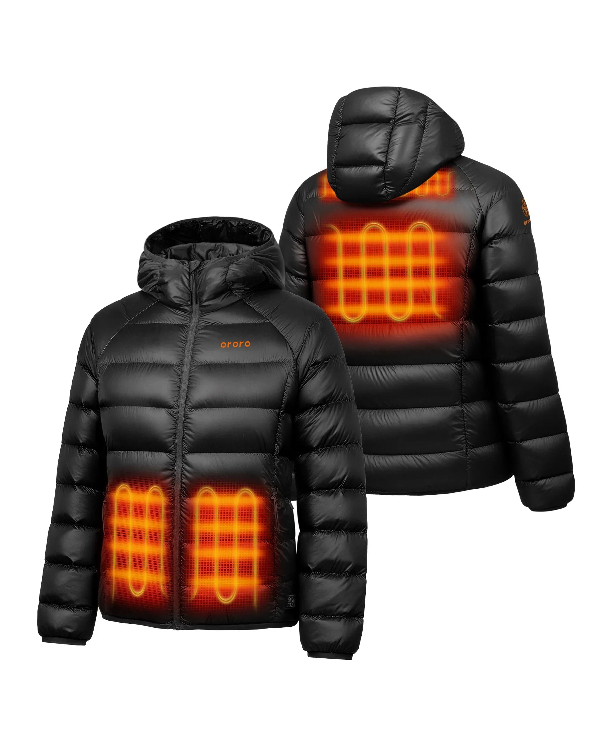 ORORO Heated Aero Women's 4-Zone Packable Heated Down Jacket - Image 6