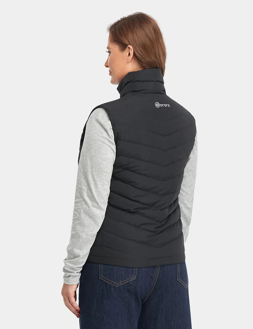 ORORO Heated Women's Heated Lightweight Down Vest (Apparel Only) - Image 7