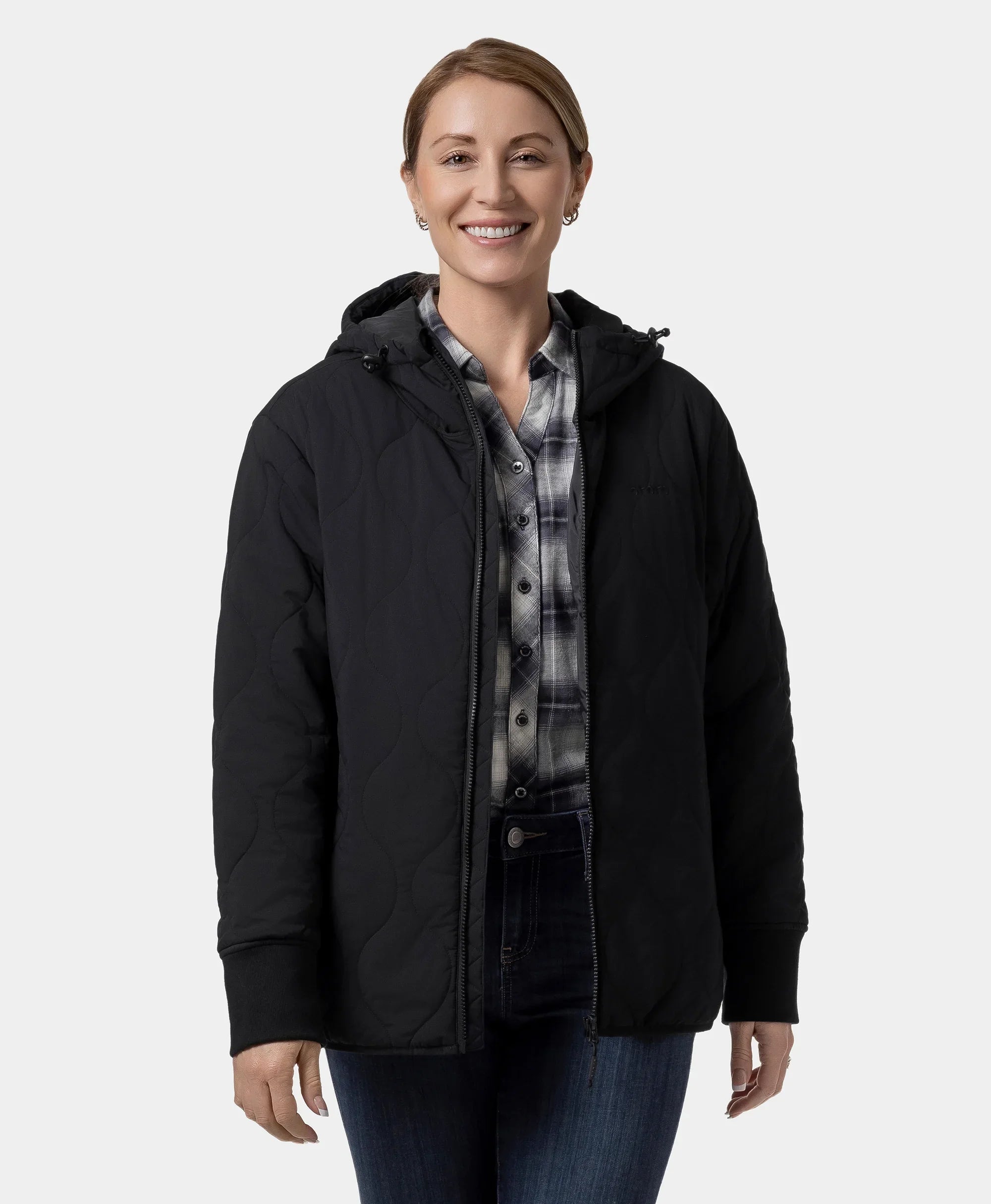 ORORO Heated Stargazer Women's Heated Quilted Hoodie Jacket (ORORO Heated Final Sale)