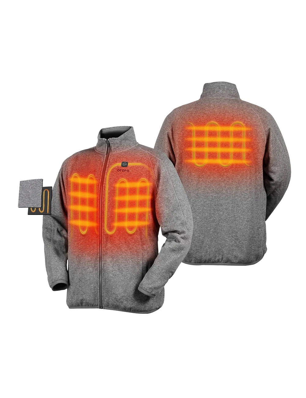ORORO Heated (Open-box) Men's Heated Fleece Jacket (Battery Set Not Included)