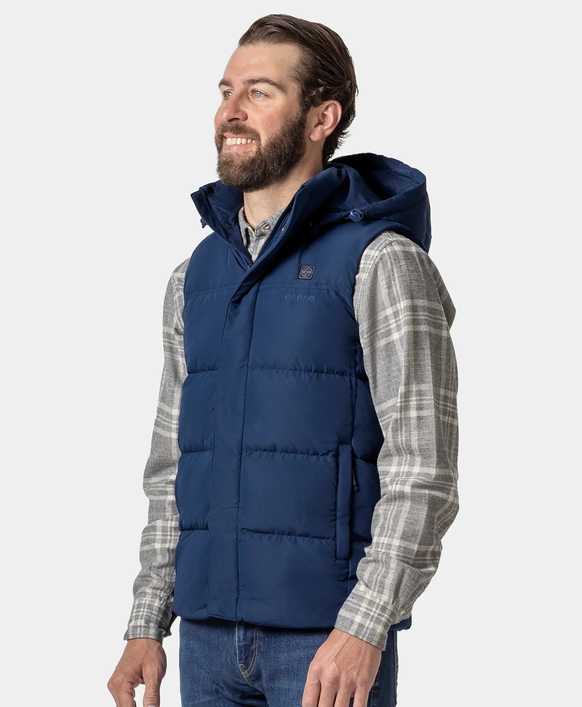 ORORO Heated (Open-box) Men's Heated Down Vest (Battery Set Not Included) - Image 16
