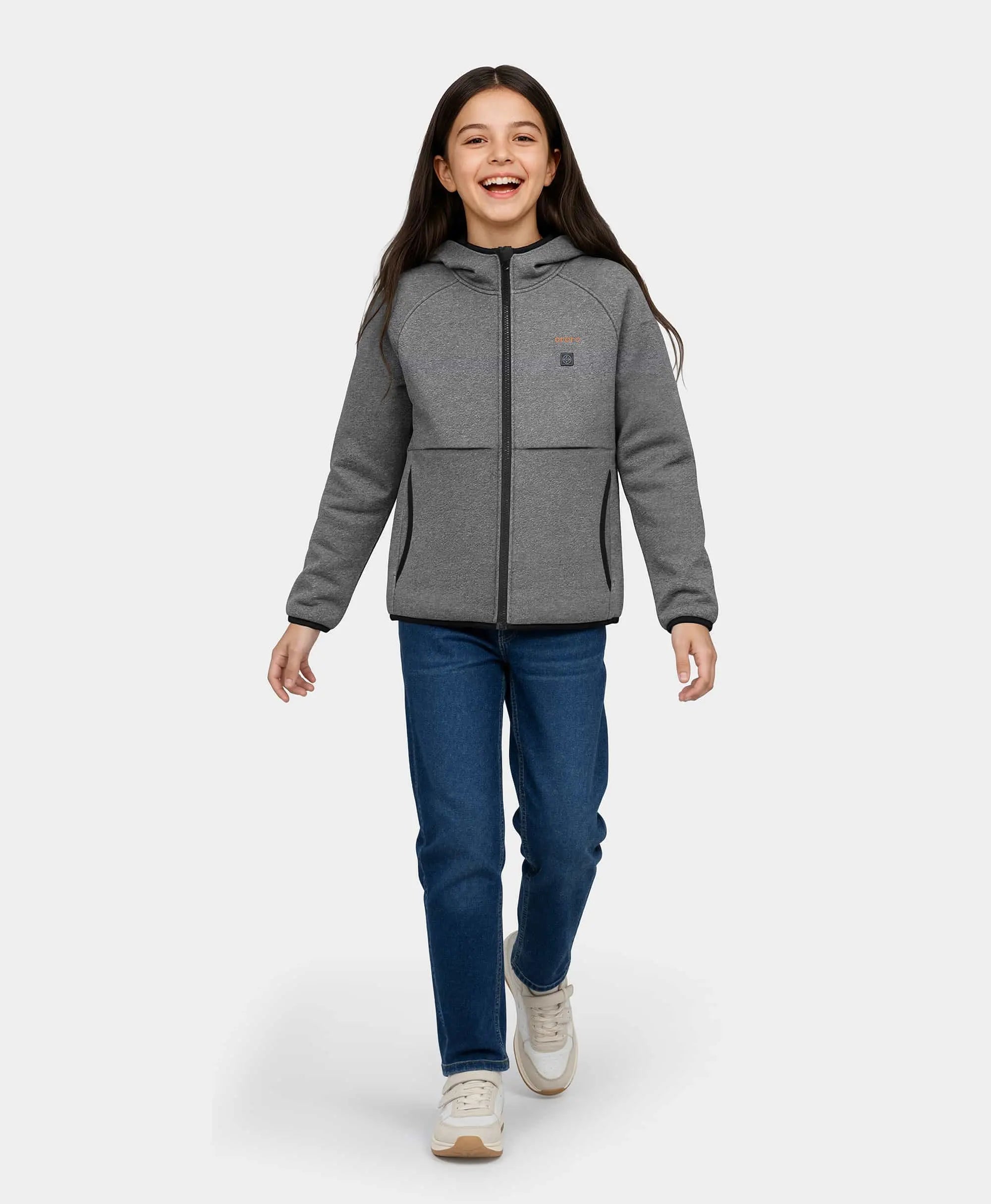 ORORO Heated (Open-box) Kids' 4-Zone Heated Full-Zip Fleece Hoodie (Battery Set Not Included) - Image 5