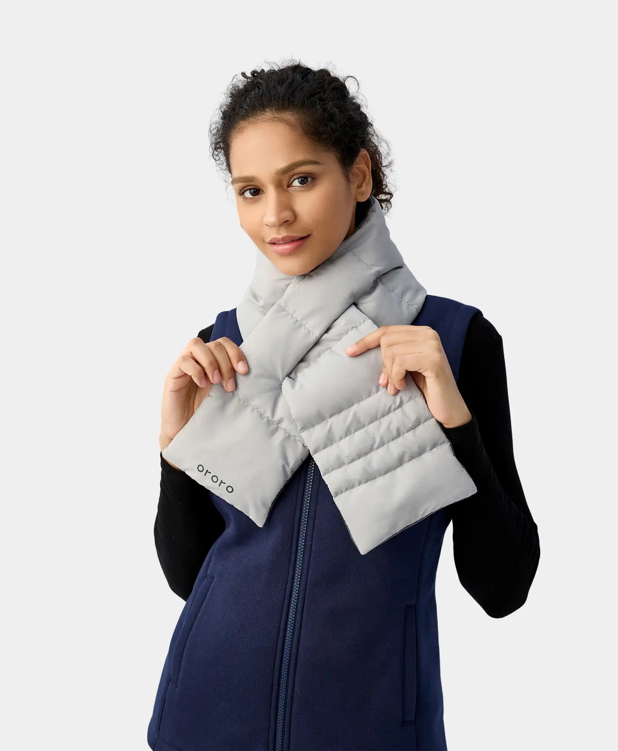 ORORO Heated Unisex Heated Puffer Down Scarf - Image 26