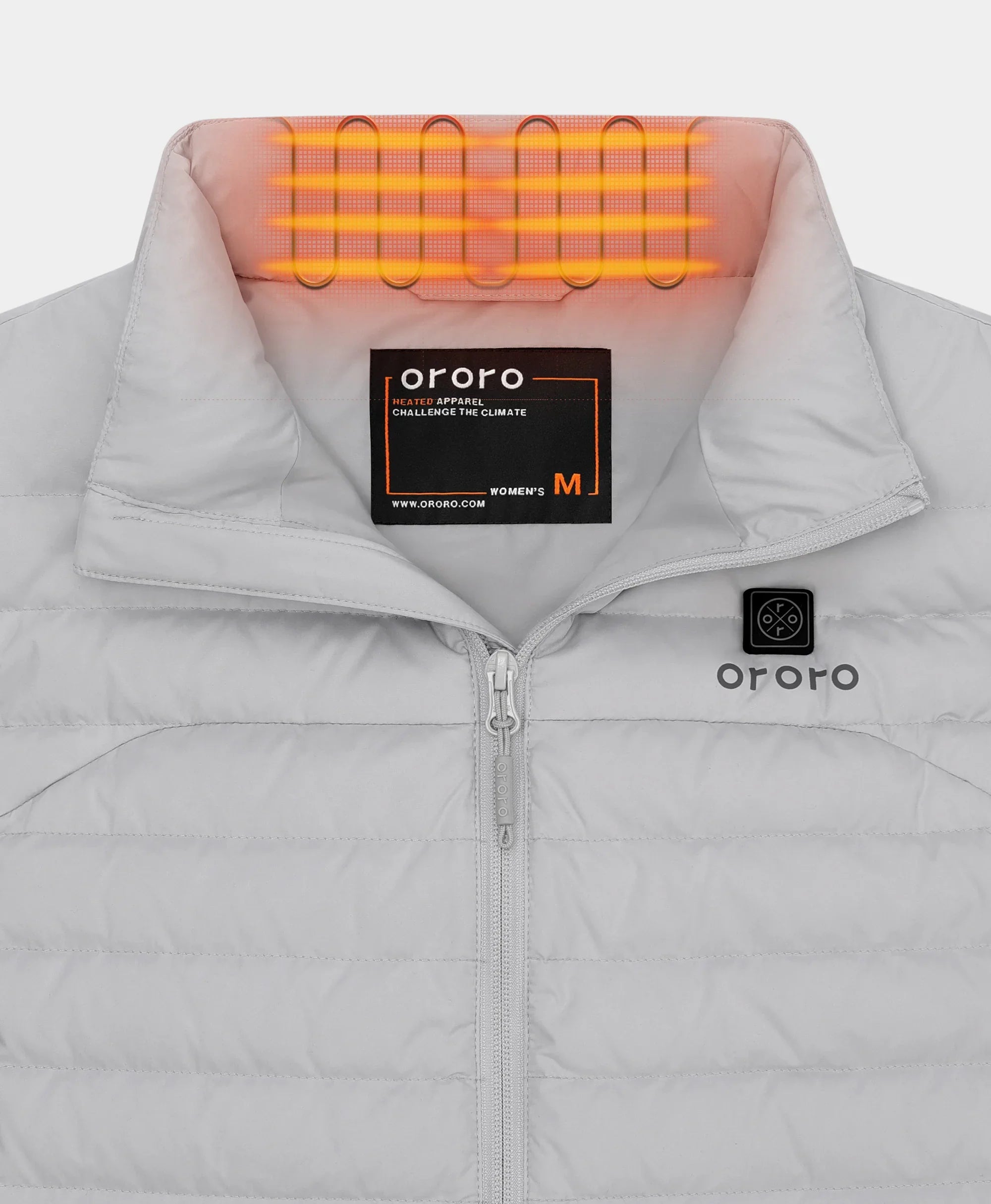 ORORO Heated Cloudmere Women's 5-Zone Heated Long Down Vest - Image 21