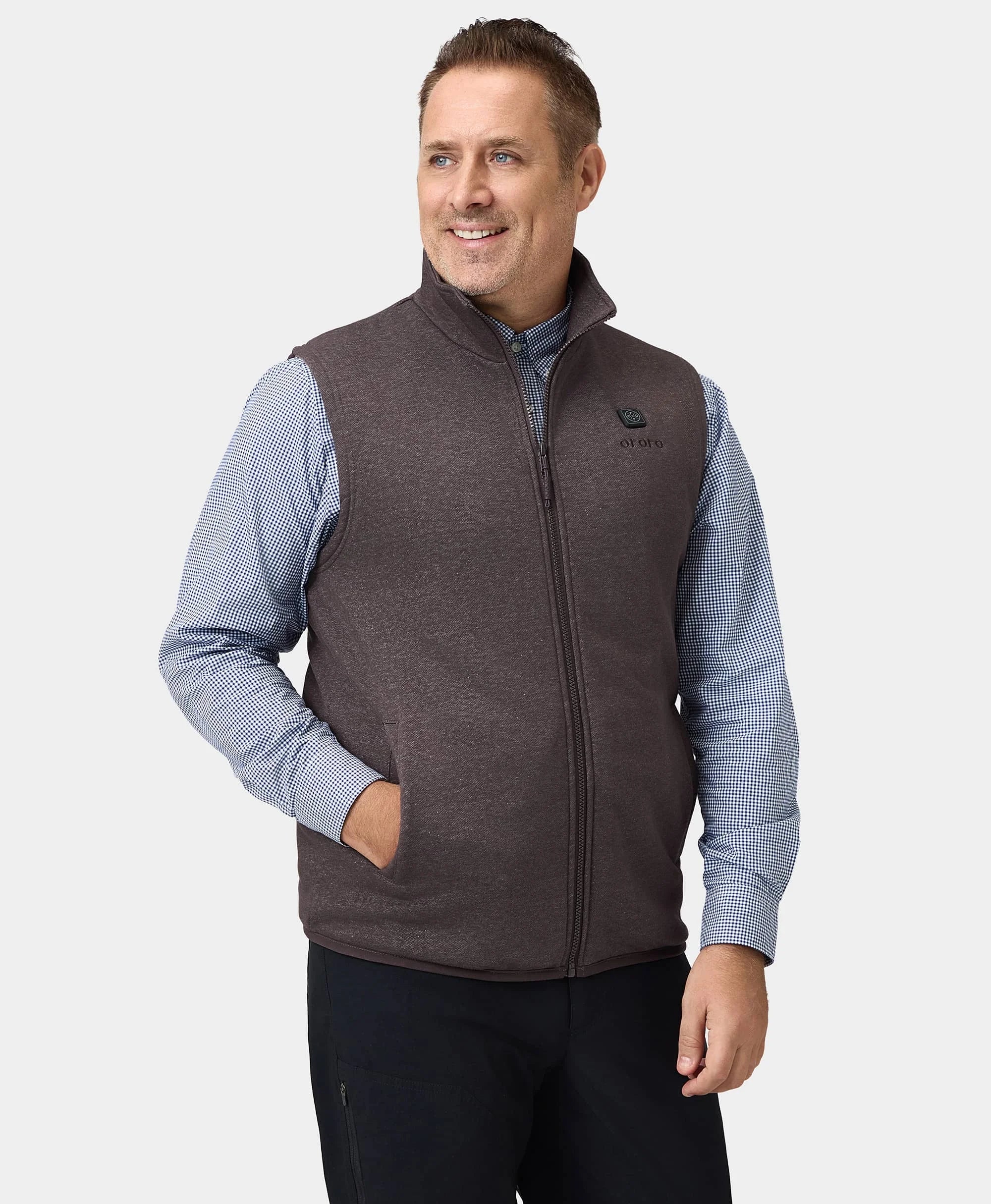 ORORO Heated Men's Heated Fleece Vest (Apparel Only) (ORORO Heated Final Sale) - Image 15