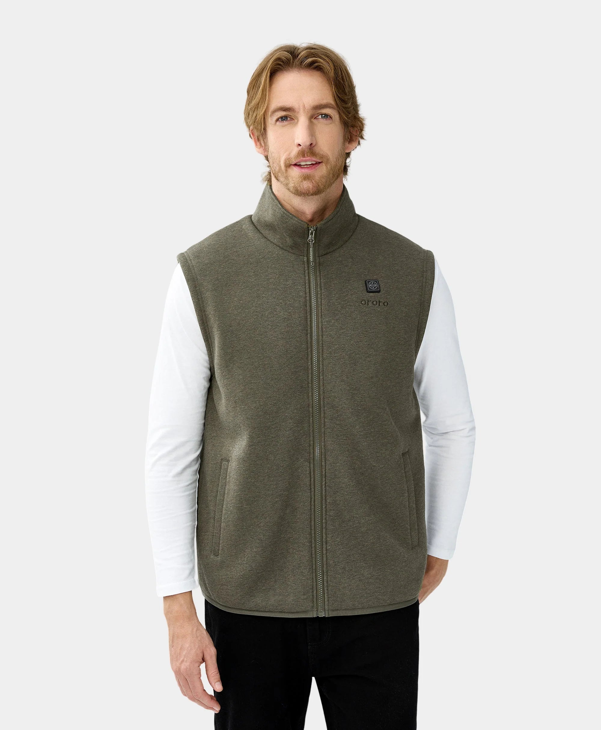 ORORO Heated Men's Heated Fleece Vest (Apparel Only) (ORORO Heated Final Sale) - Image 56