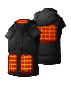 ORORO Heated (Open-box) Women's Heated Cropped Puffer Down Vest (Battery Set Not Included)