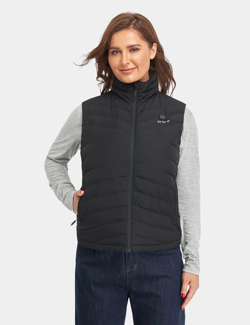 ORORO Heated Women's Heated Lightweight Down Vest - Image 7