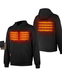 ORORO Heated (Open-box) Unisex Heated Pullover Hoodie with Heating on Chests(Battery Set Not Included)