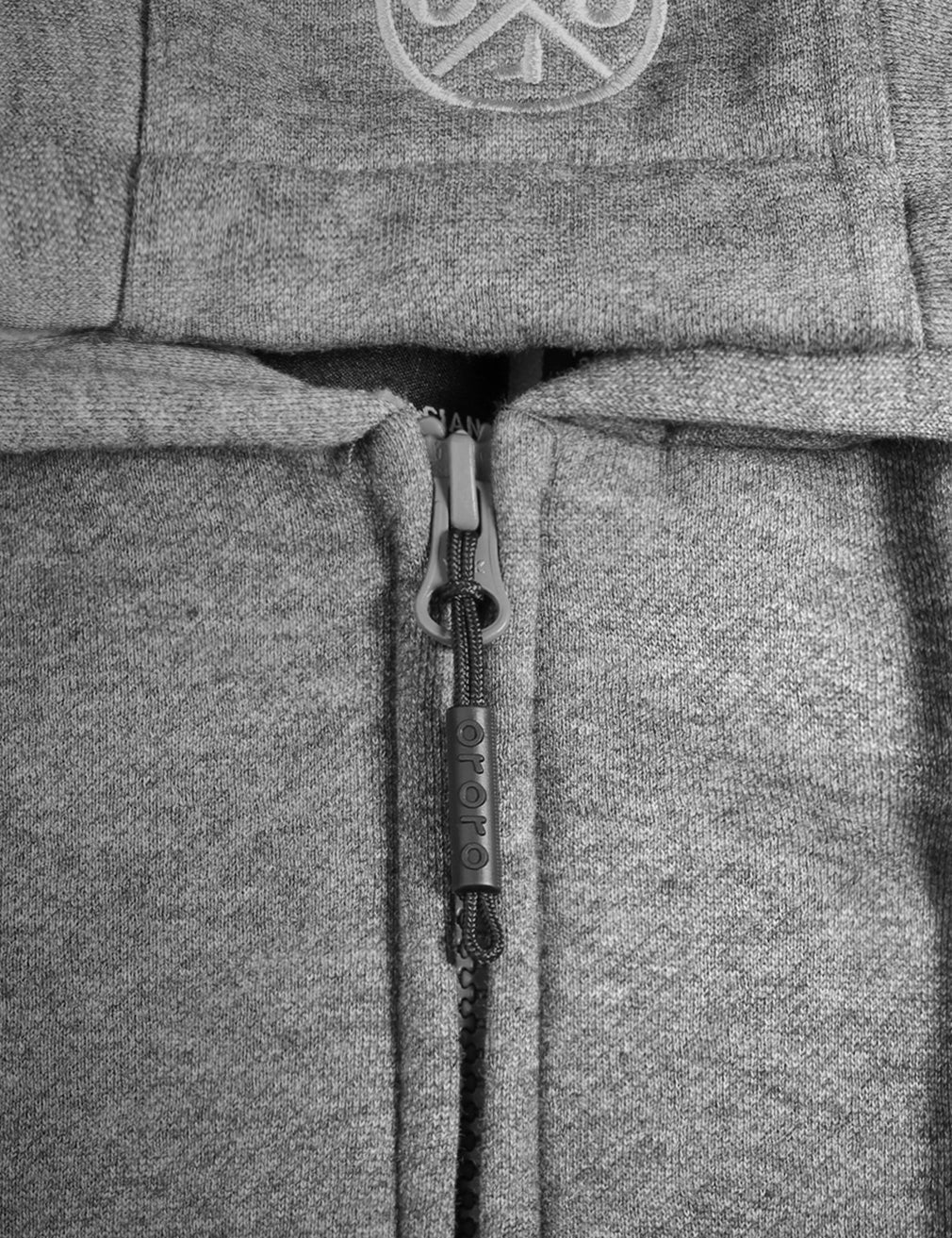 ORORO Heated Unisex Heated Fleece Hoodie - Flecking Gray/Black (Apparel Only) - Image 17