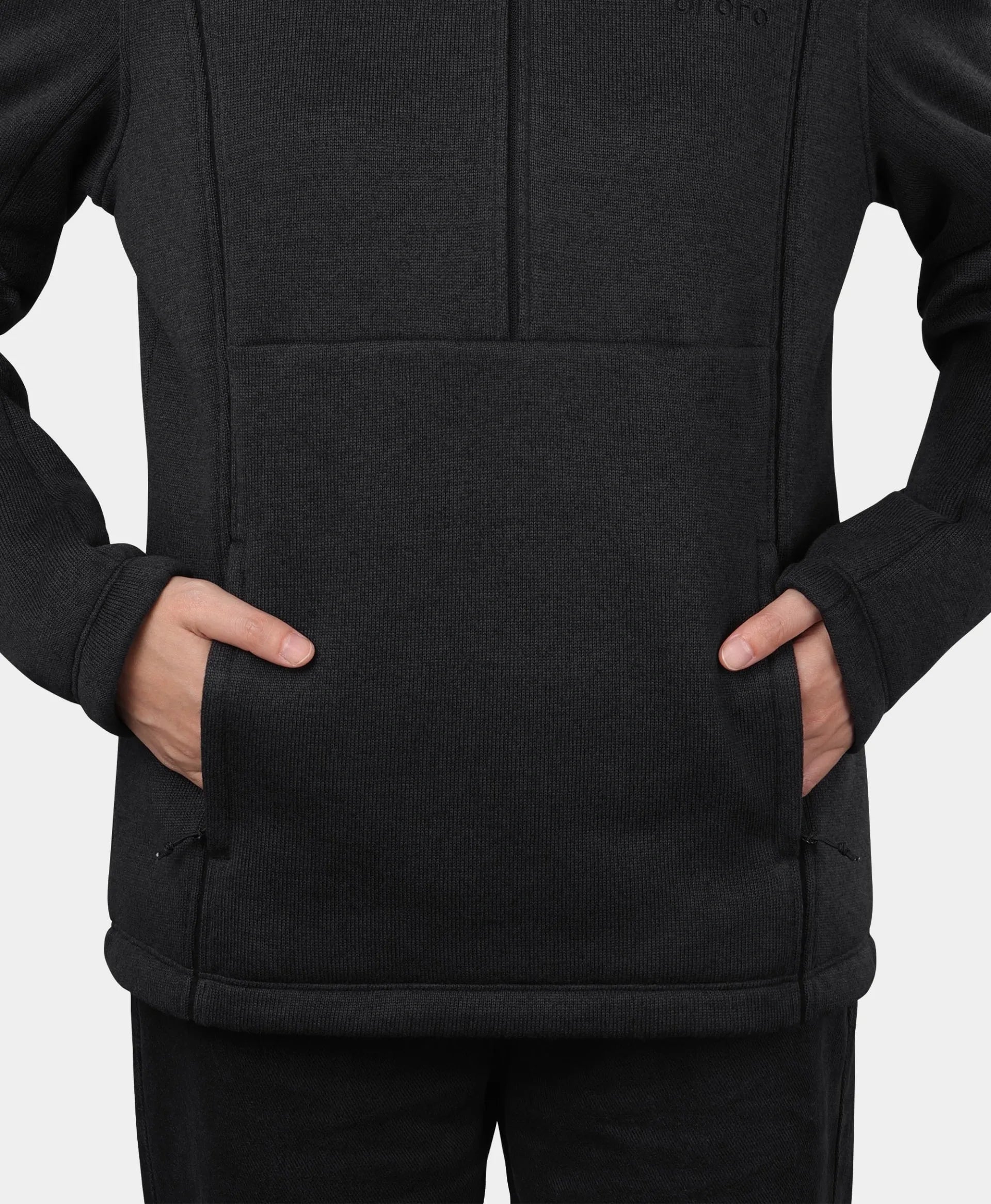 ORORO Heated (Open-box) Augusta Women's 4-Zone Heated Sweater Fleece Qtr Zip Jacket (Battery Set Not Included) - Image 5