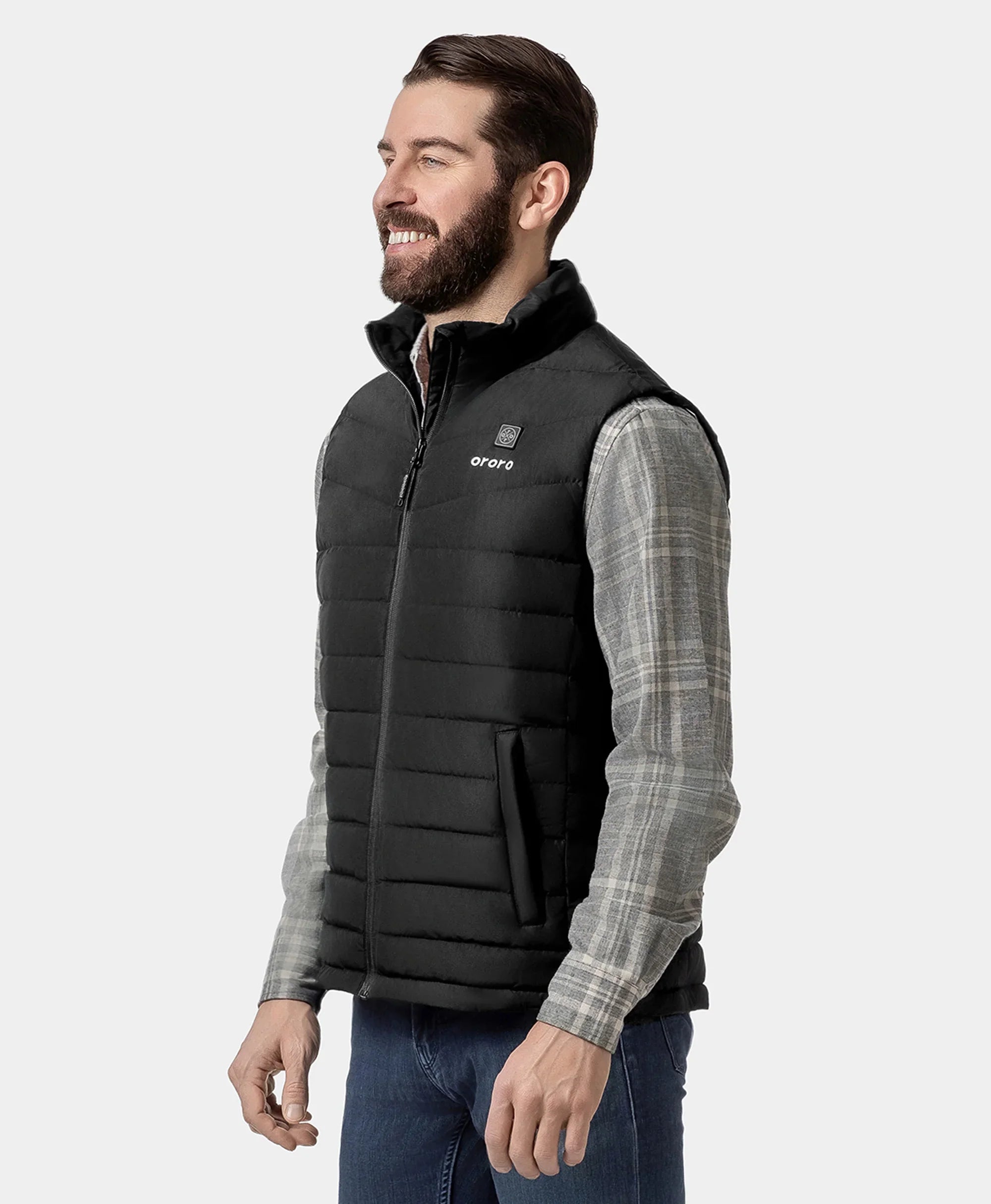 ORORO Heated Men's Heated Lightweight Down Vest - Image 17