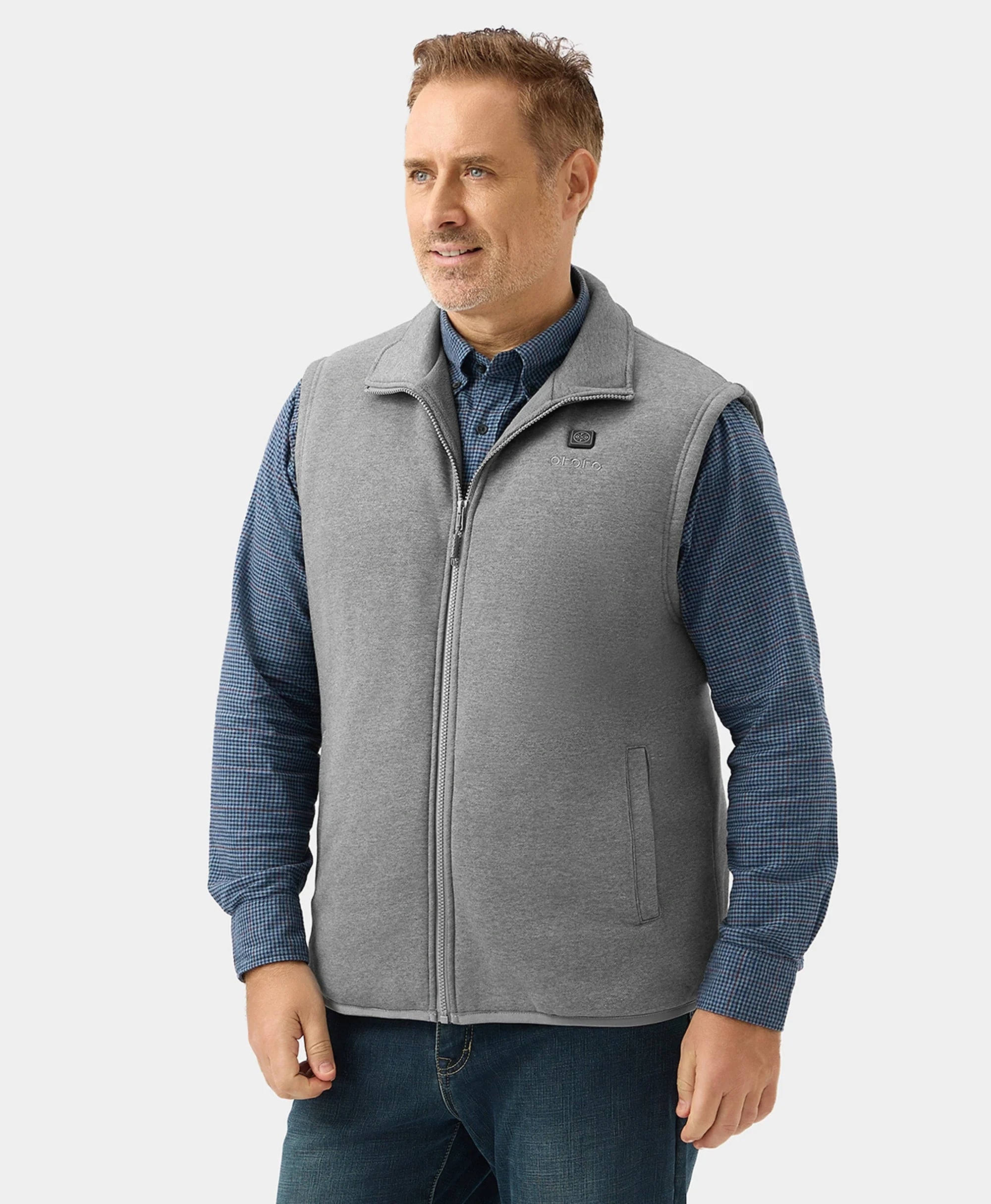 ORORO Heated (Open-box) Men's Heated Fleece Vest (Battery Set Not Included) - Image 36