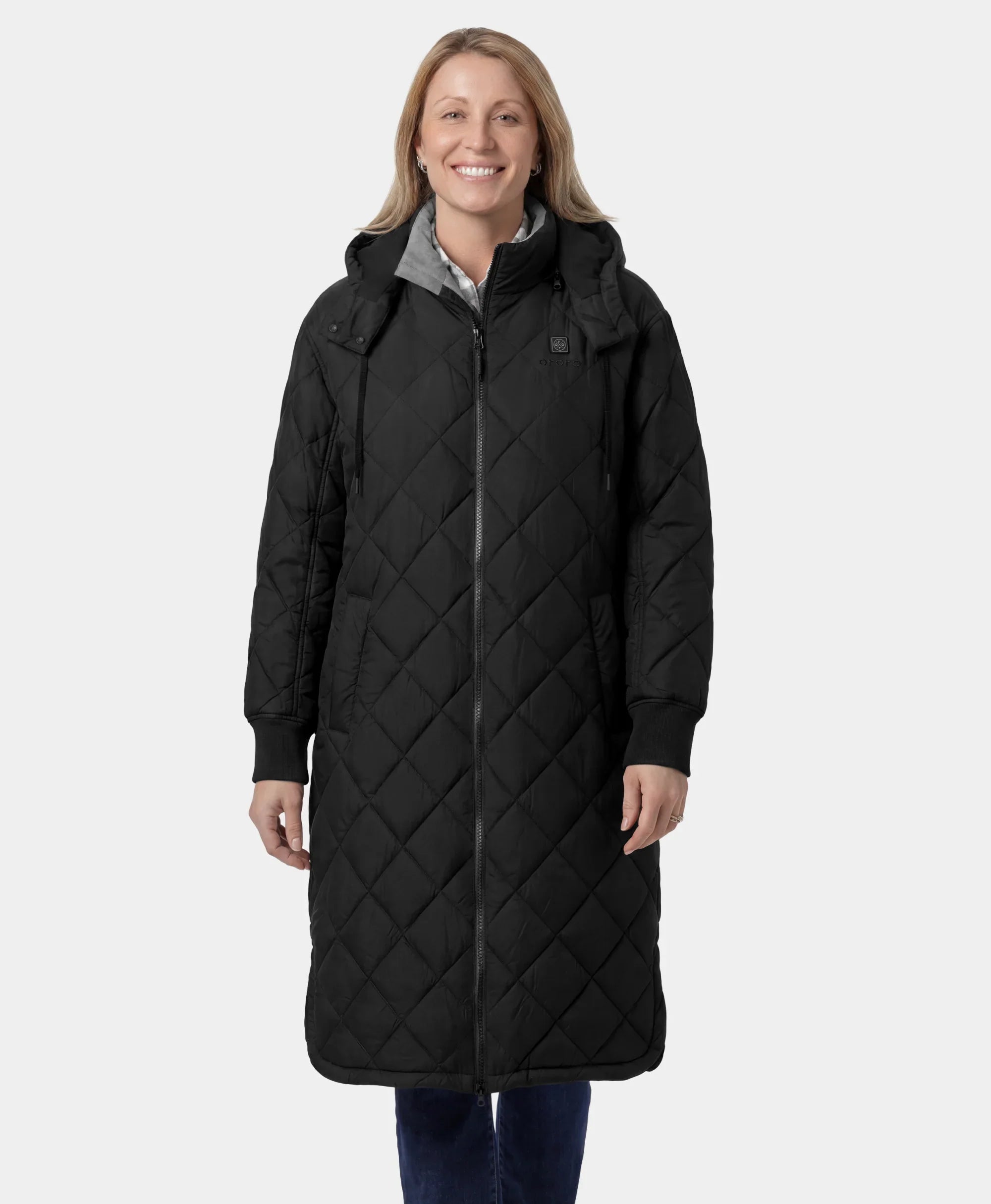 ORORO Heated Uptown Women's 4-Zone Heated Parka w/ Removable Hood - Image 17