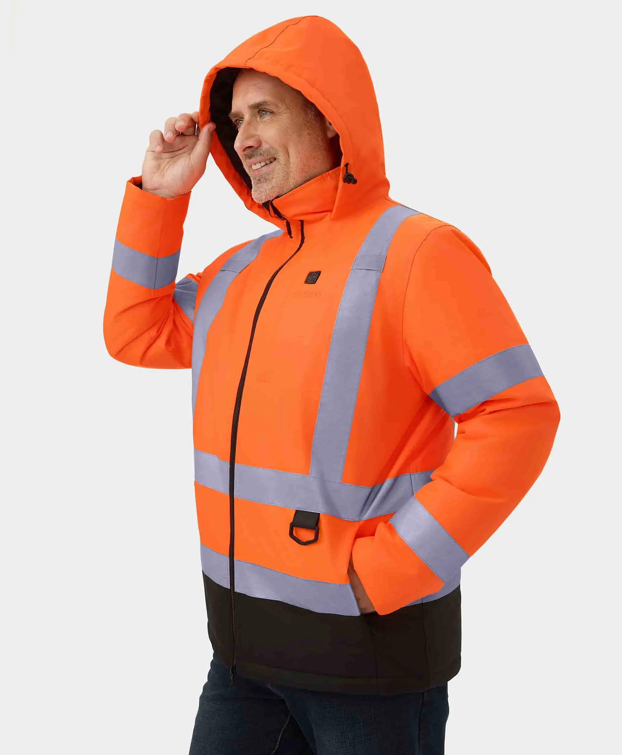 ORORO Heated (Open-box) Flagstaff Men's Heated High-Visibility Jacket (Battery Set Not Included) - Image 12