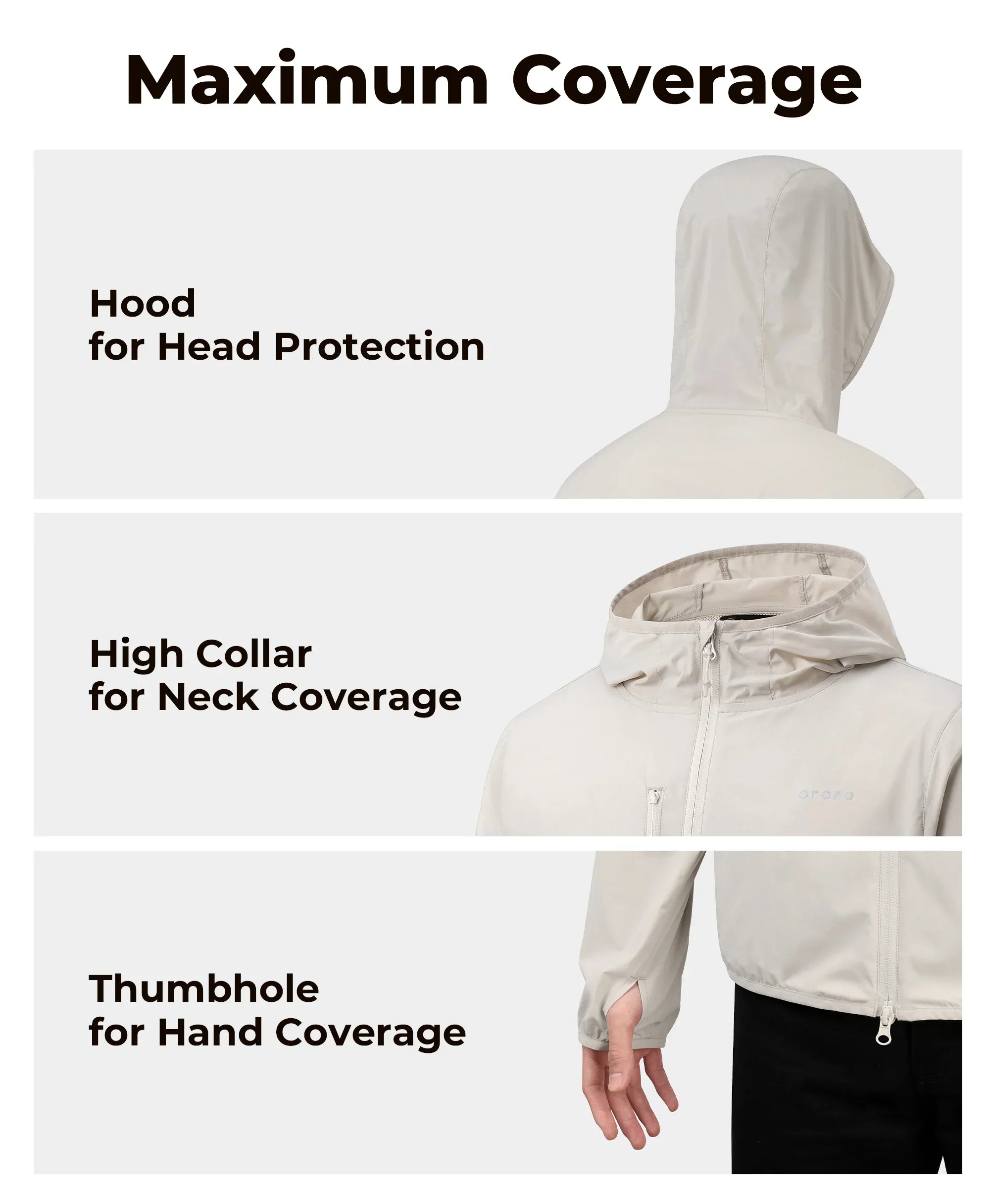 ORORO Heated Men’s UPF 50 Sun Protection Jacket - Image 8