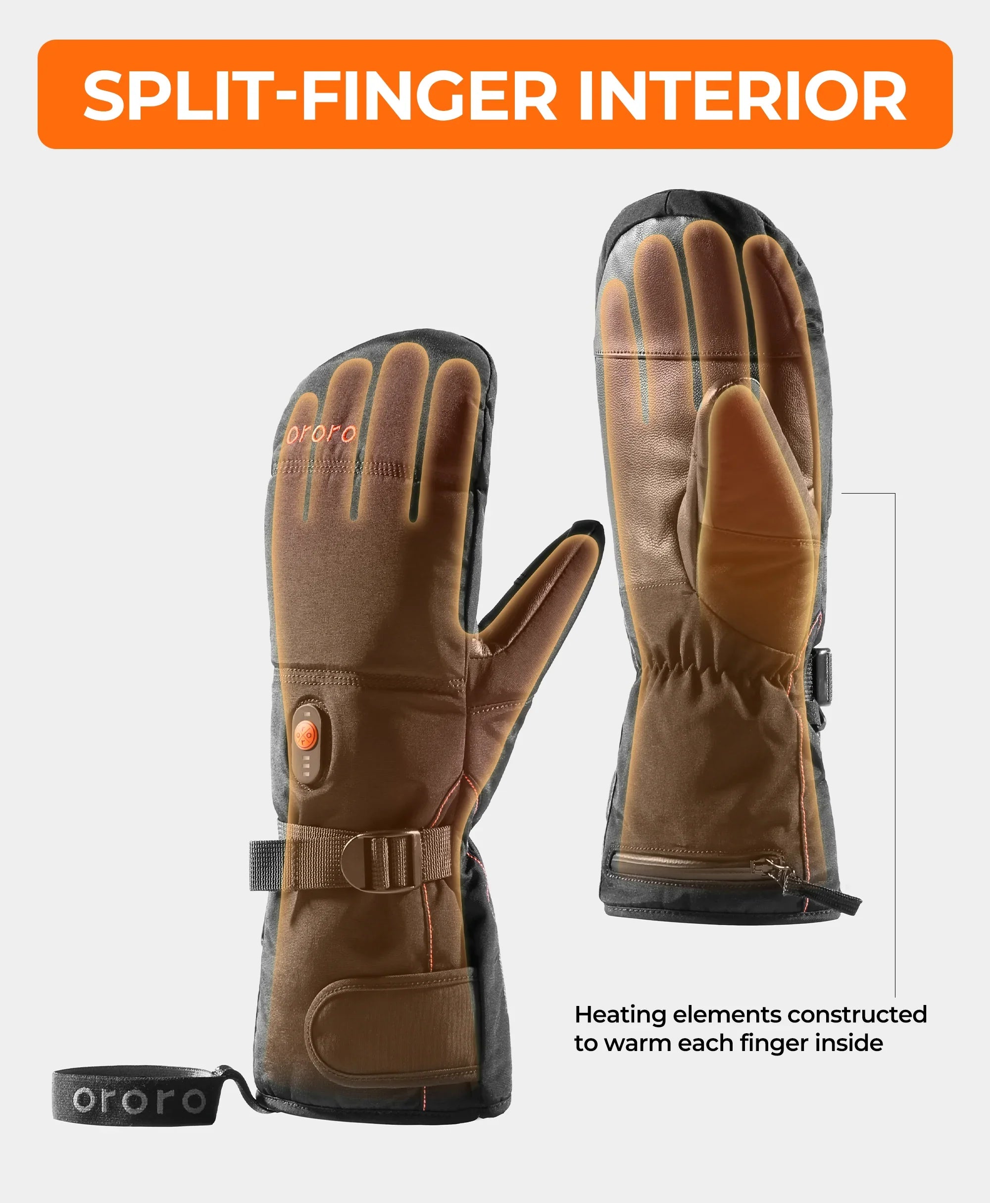 ORORO Heated Amsterdam Heated Mittens 2.0 - Image 3