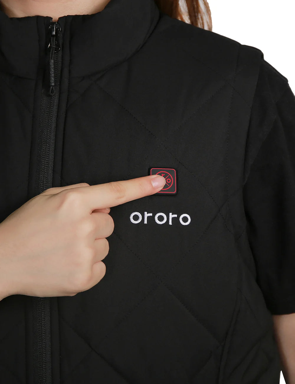 ORORO Heated Women's Heated Quilted Vest - Black - Image 19