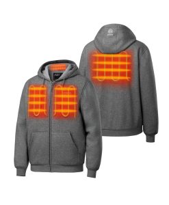 Alternative view of ORORO Heated Element Unisex 4-Zone Fleece Heated Hoodie