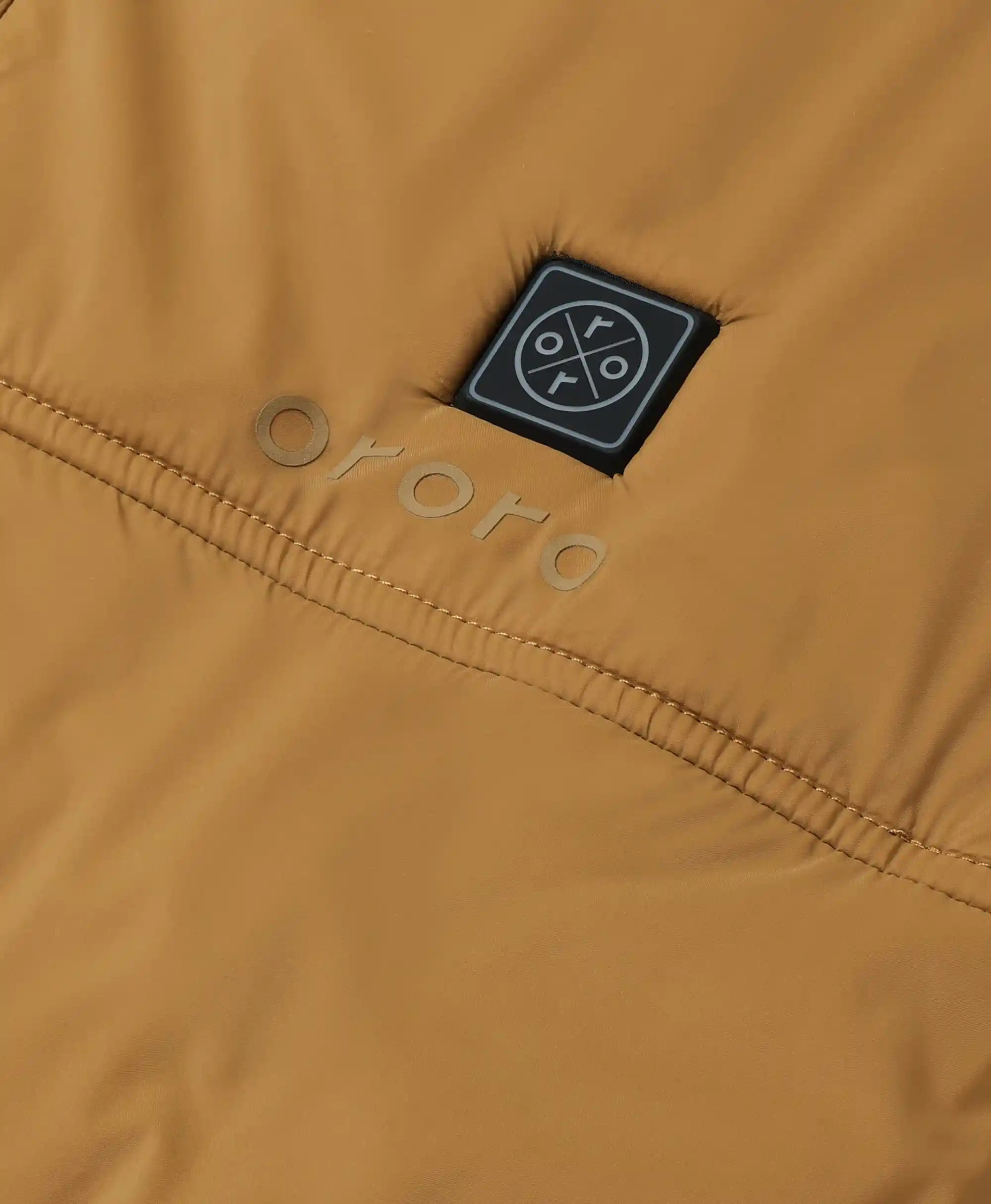 ORORO Heated PuffLyte™ Men's Heated Lightweight Vest - Dark Khaki (Apparel Only) - Image 9