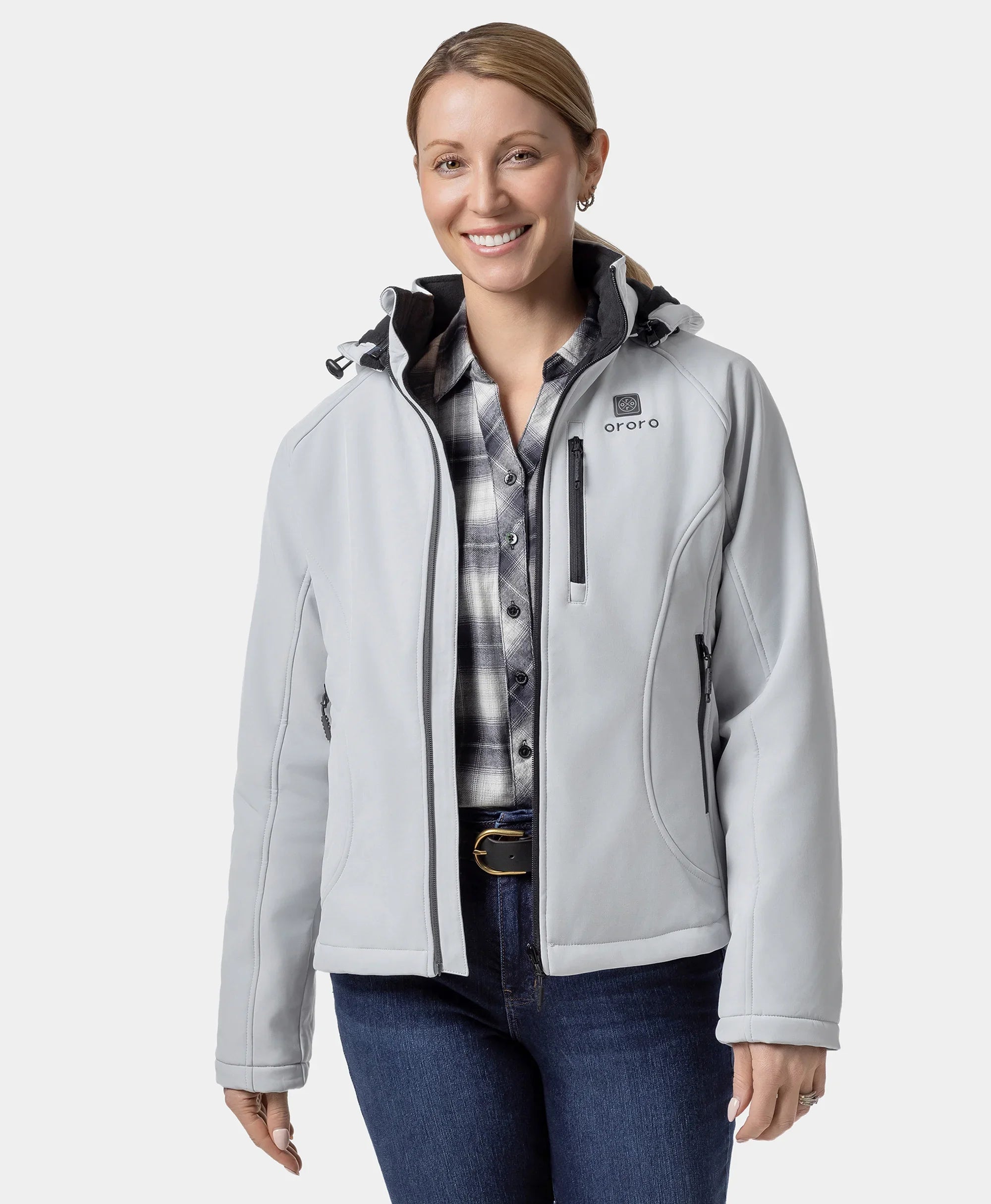 ORORO Heated Women's Classic Heated Jacket 2.0 (4 Heating Zones)