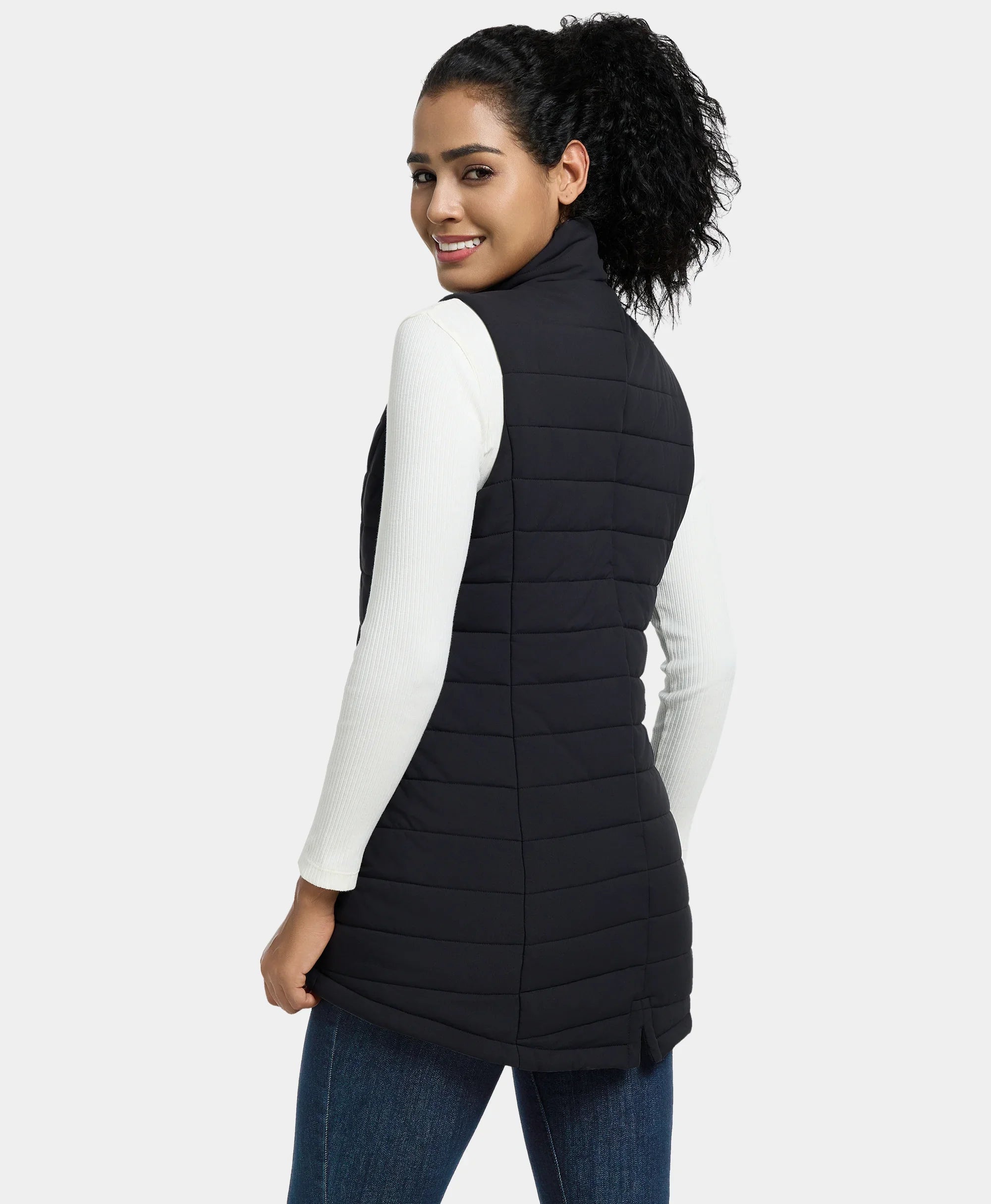 ORORO Heated Tribeca Women's Heated Long Puffer Vest - Image 48