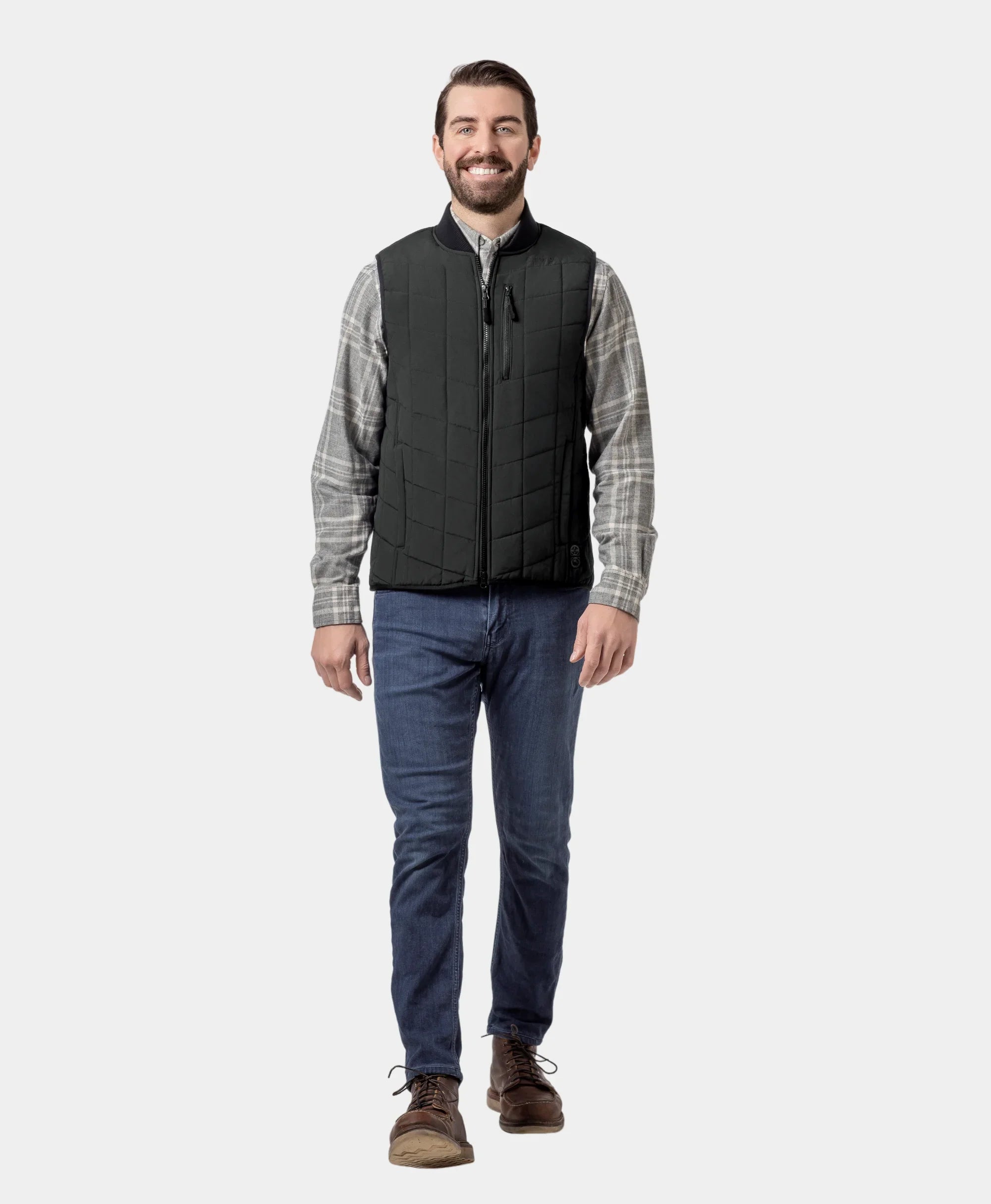 ORORO Heated Scranton Men's 5-Zone Insulated Heated Bomber Vest (Apparel Only) - Image 17