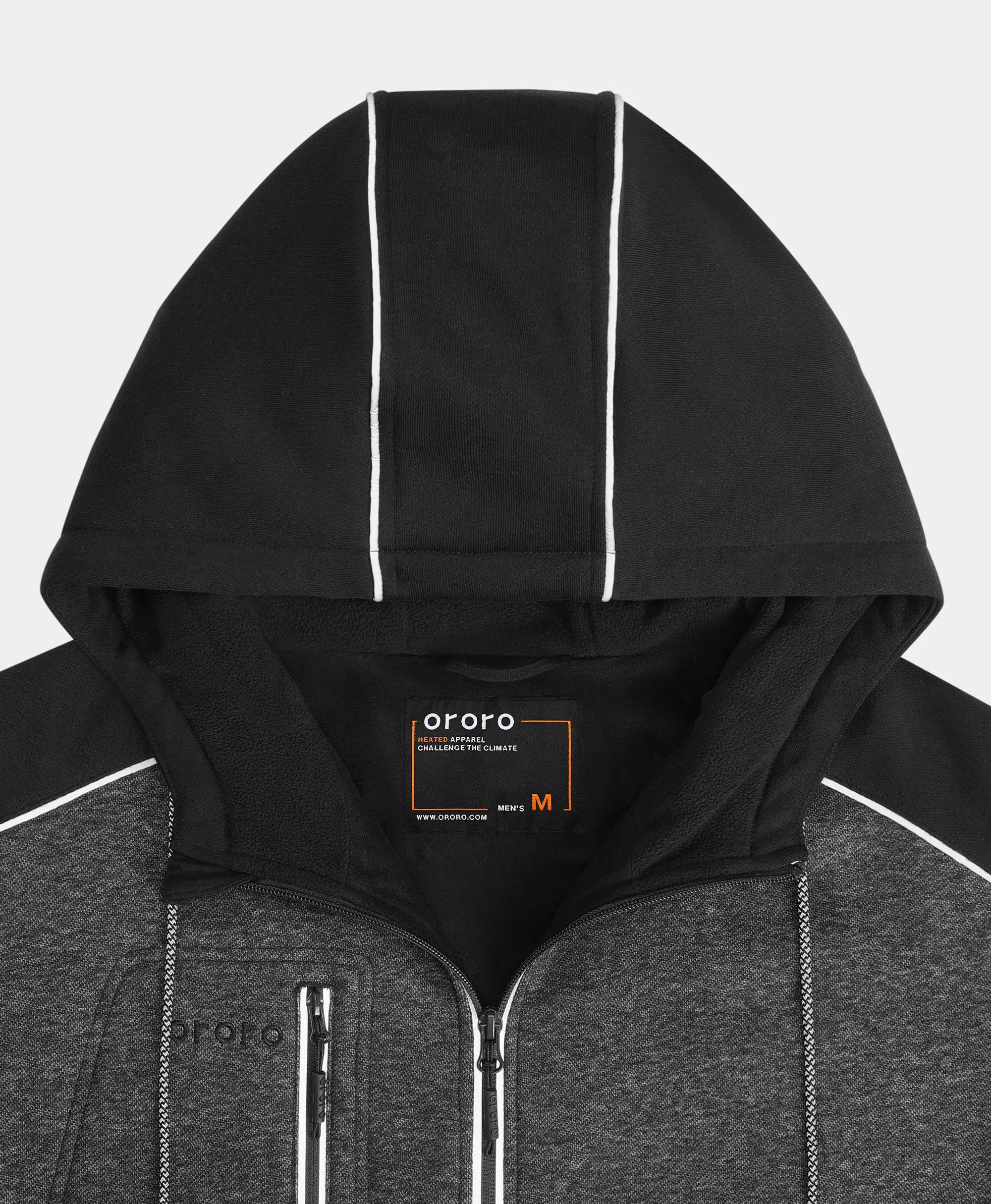 ORORO Heated (Open-box) Wayne Unisex 5-Zone Heated Full-Zip Hoodie (Battery Set Not Included) - Image 11
