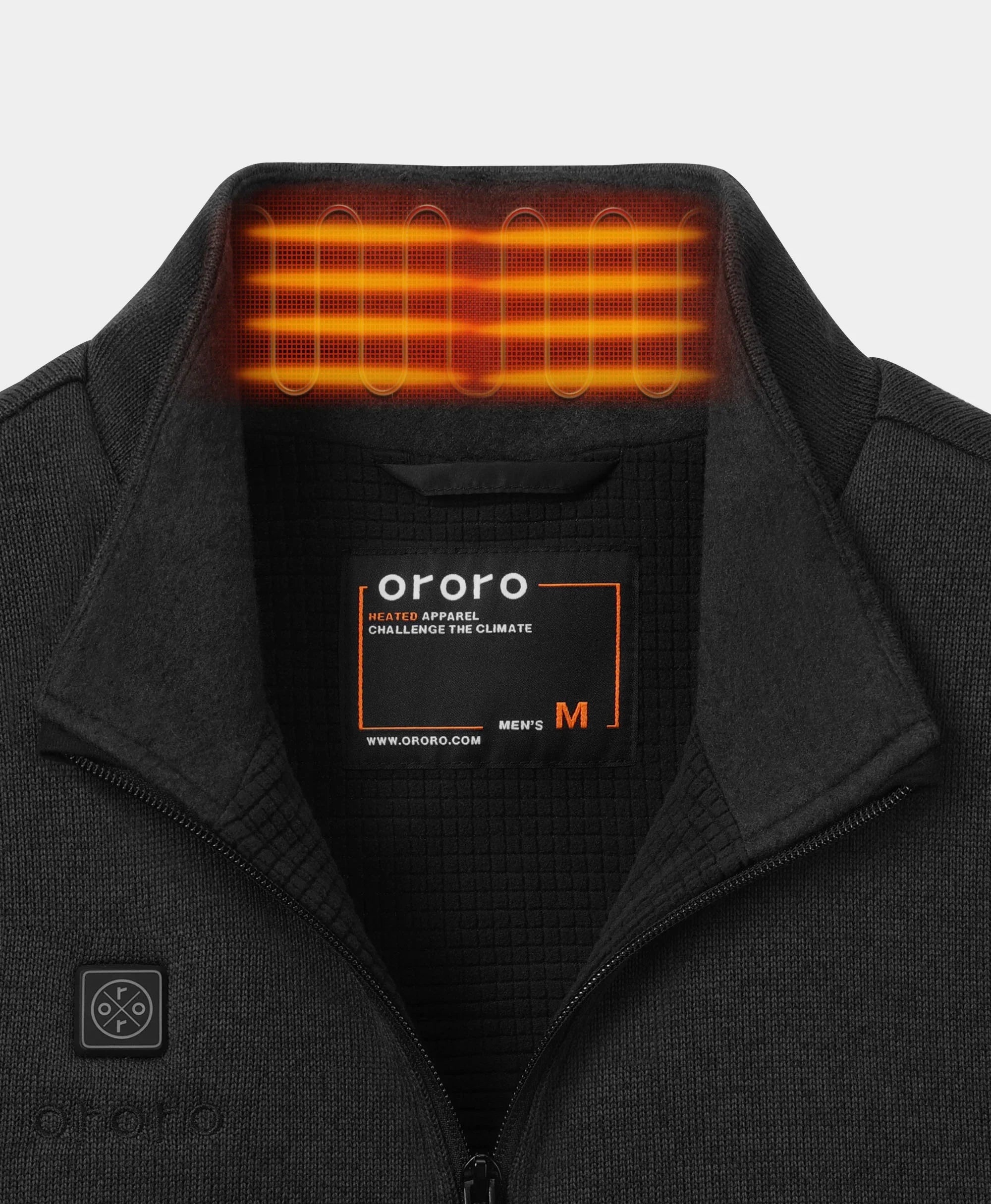 ORORO Heated (Open-box) Augusta Tournament Men's 4-Zone Heated Sweater Fleece Vest (Battery Set Not Included) - Image 25
