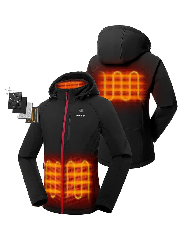 ORORO Heated Women's Classic Heated Jacket 2.0 (4 Heating Zones) - Image 10