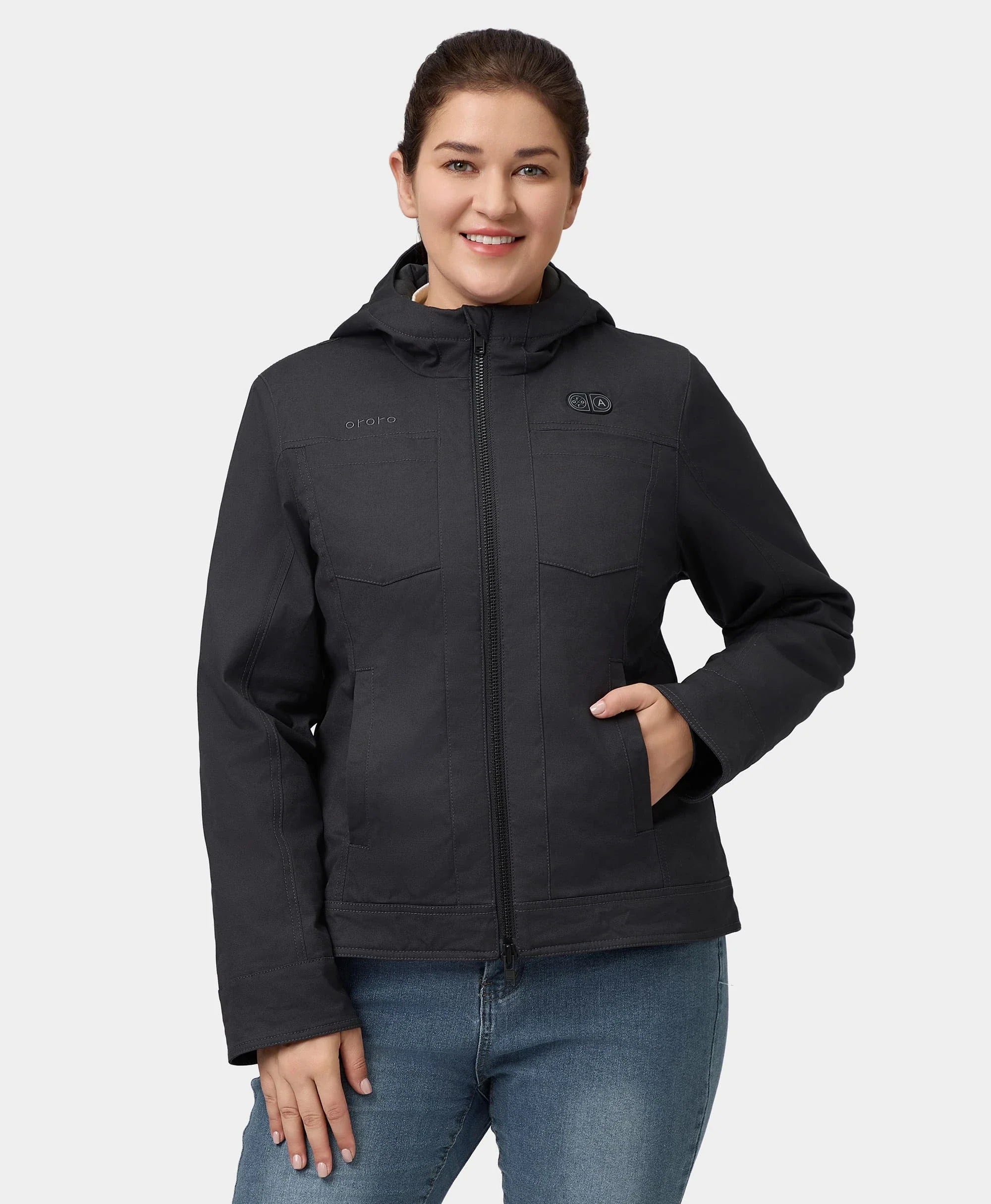 ORORO Heated Cheyenne Women's 5-Zone Dual-Control Heated Canvas Jacket (Apparel Only) - Image 6