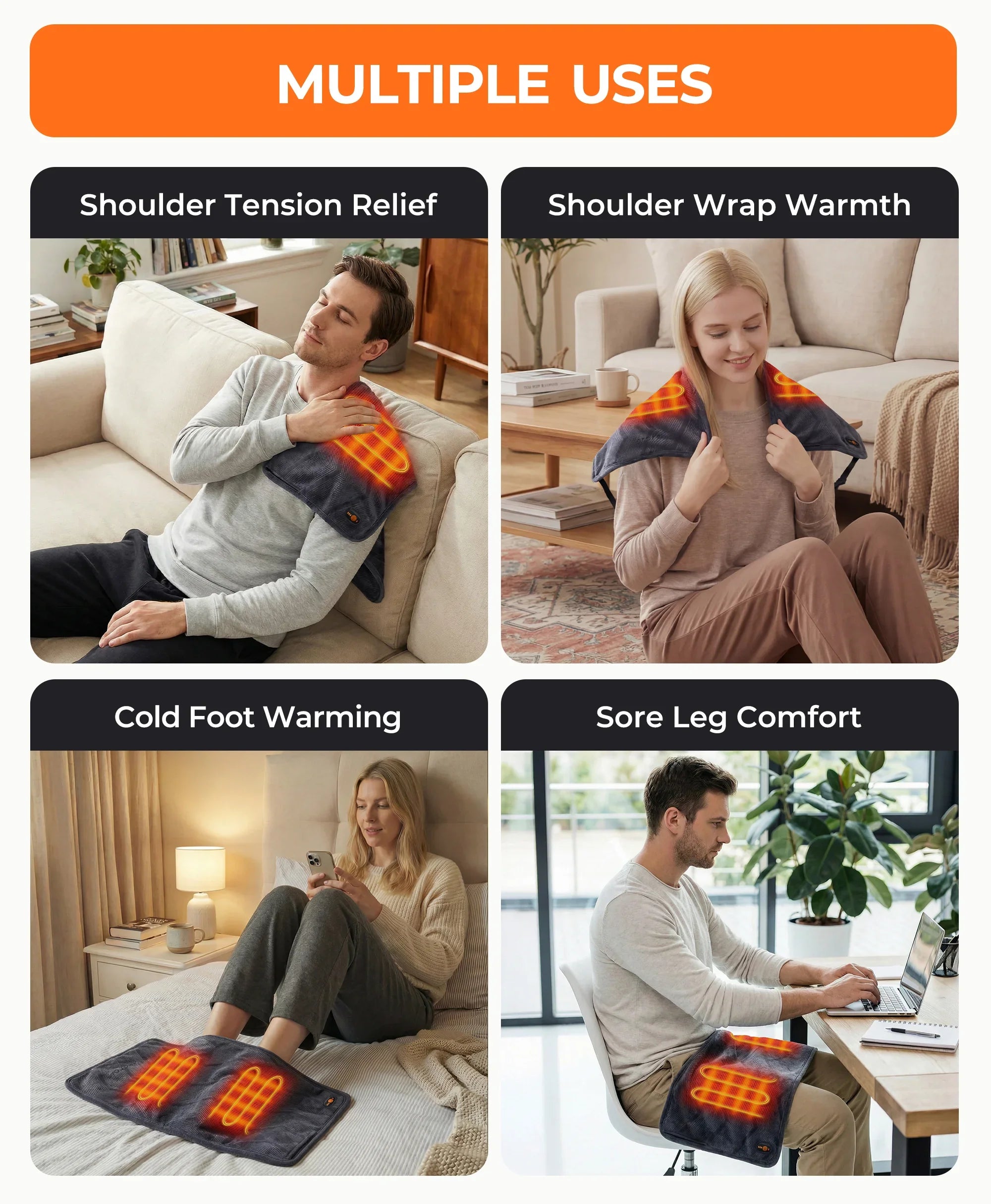 ORORO Heated Eversoothe Portable Heated Pad - Image 3