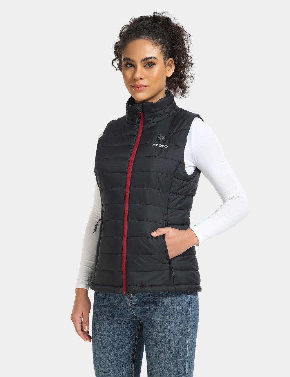 ORORO Heated Women's Classic Heated Vest - Black - Image 4
