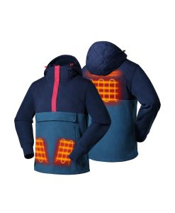 Alternative view of ORORO Heated Daybreak Women's Colorblock Heated Anorak