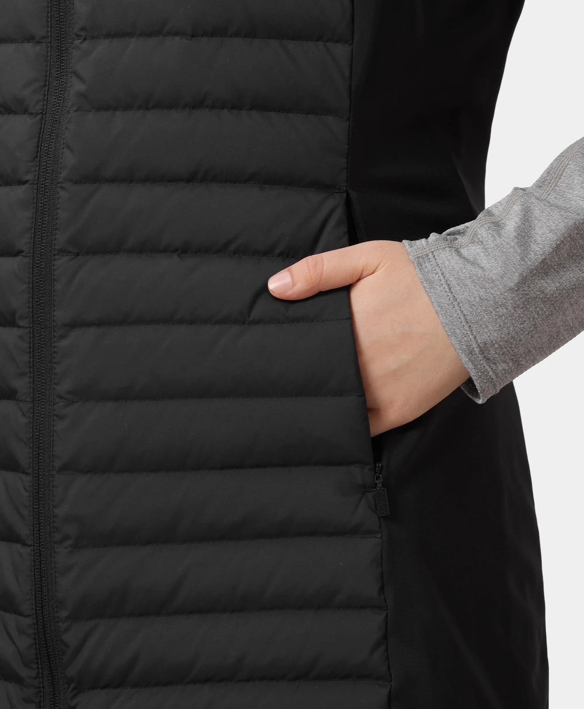 ORORO Heated (Open-box) Cloudmere Women's 5-Zone Heated Long Down Vest (Battery Set Not Included) - Image 5