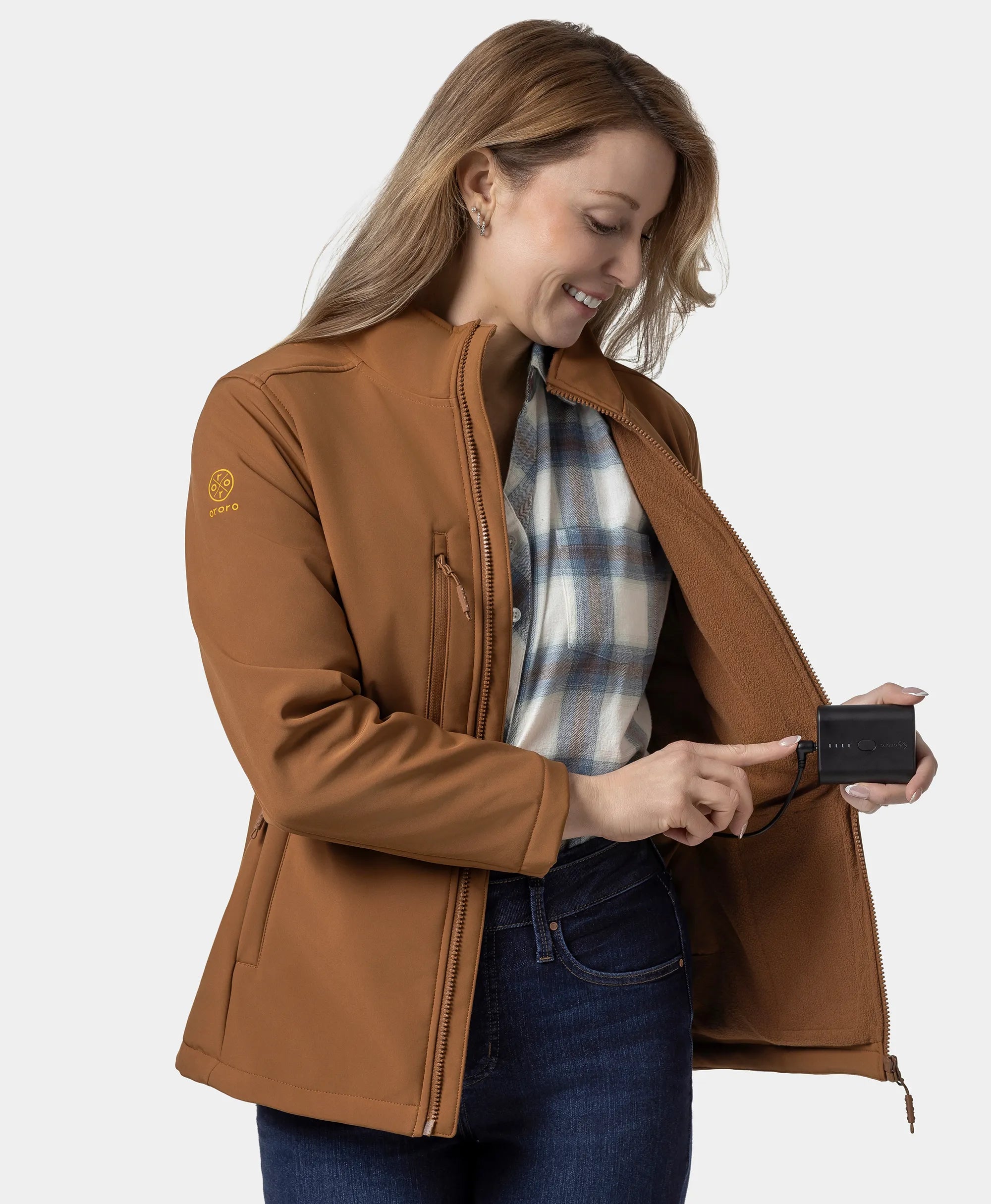 ORORO Heated Maverick ORORO Heated SureWarm® Women's 6-Zone Dual-Control Heated Softshell Jacket (Apparel Only) - Image 23