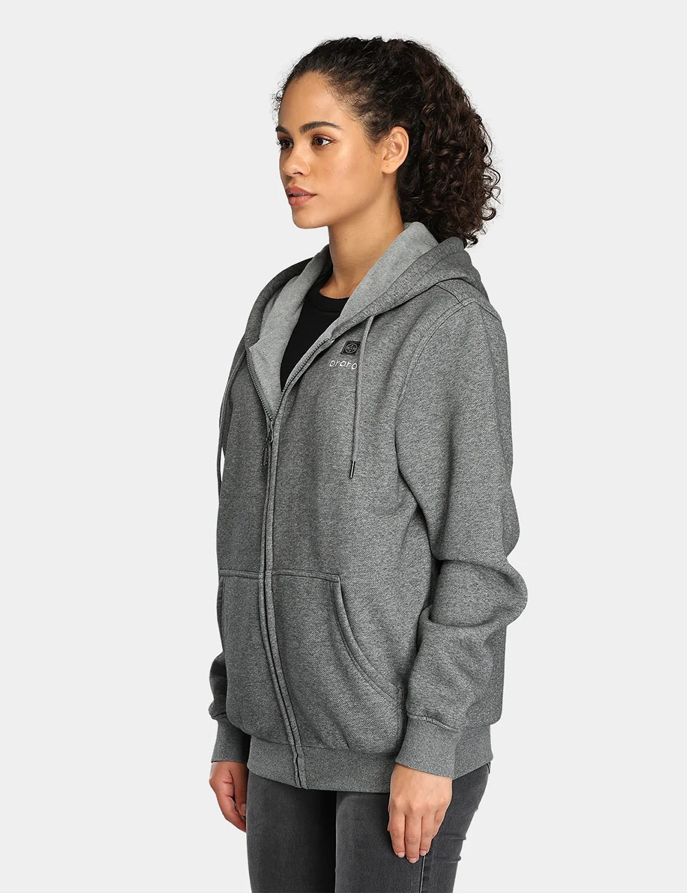 ORORO Heated Unisex Heated Fleece Hoodie (ORORO Heated Final Sale) - Image 3