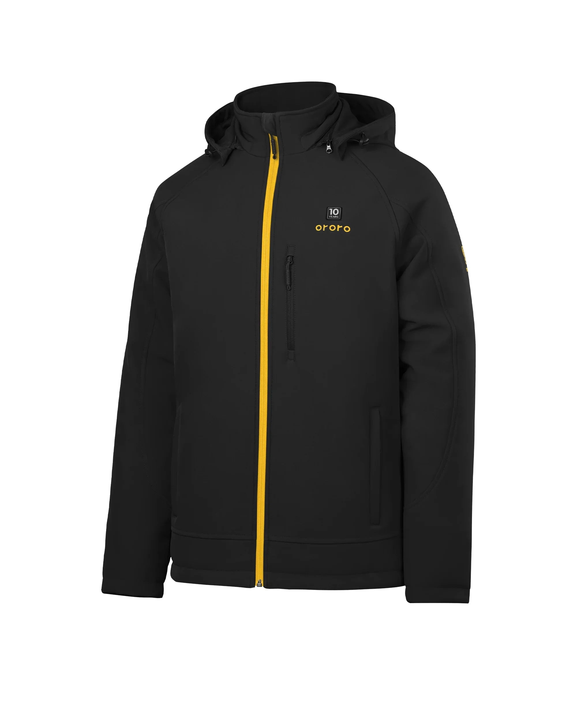 ORORO Heated Men's 4-Zone Classic Heated Jacket (10-Year Anniversary Limited Edition) - Black & Gold (Apparel Only) - Image 8