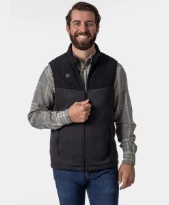 Alternative view of ORORO Heated Augusta Men's Heated Sweater Fleece Vest
